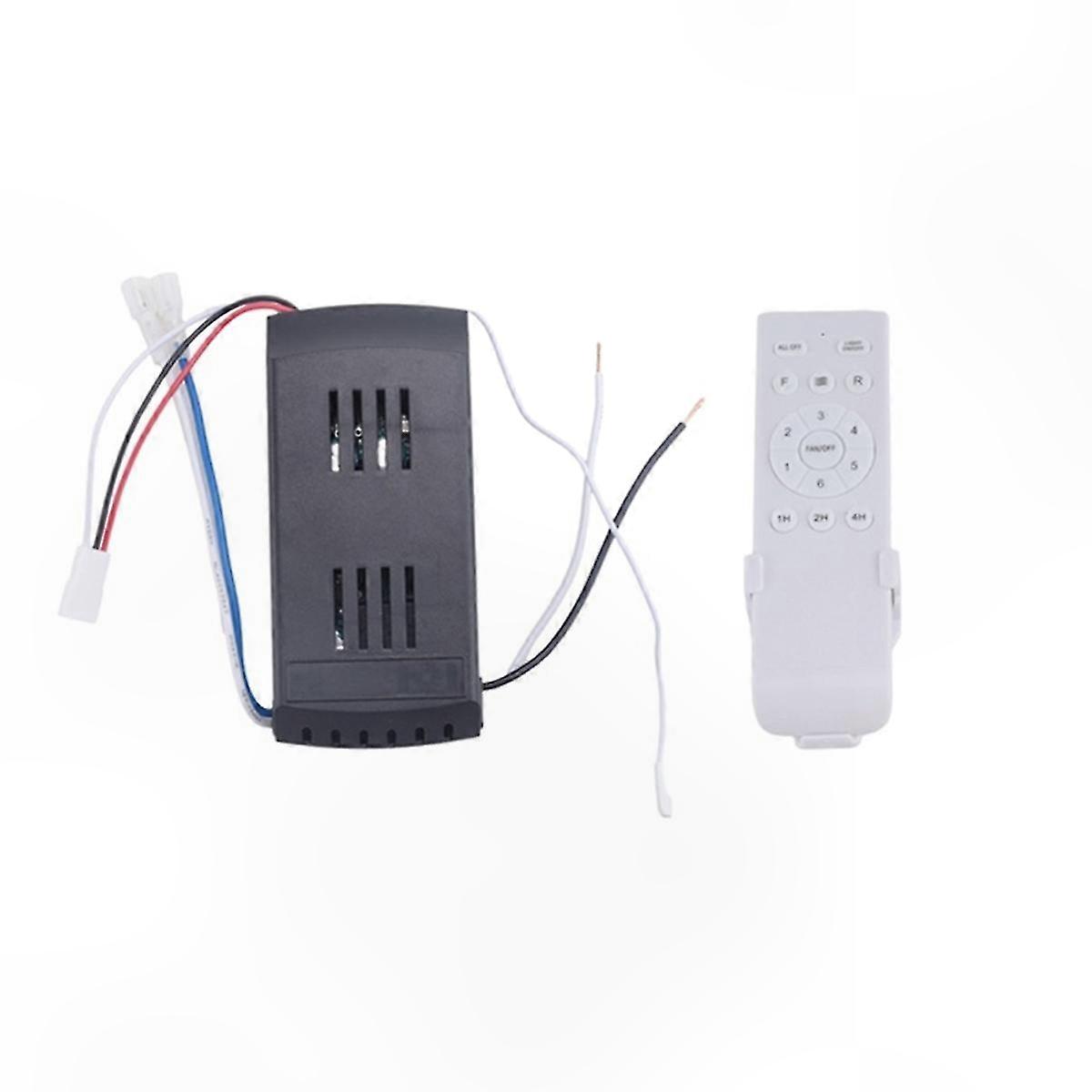 Ceiling Fan Remote Control Kit with 40W Power 6 Speed Settings and Timer Function for DC Fans