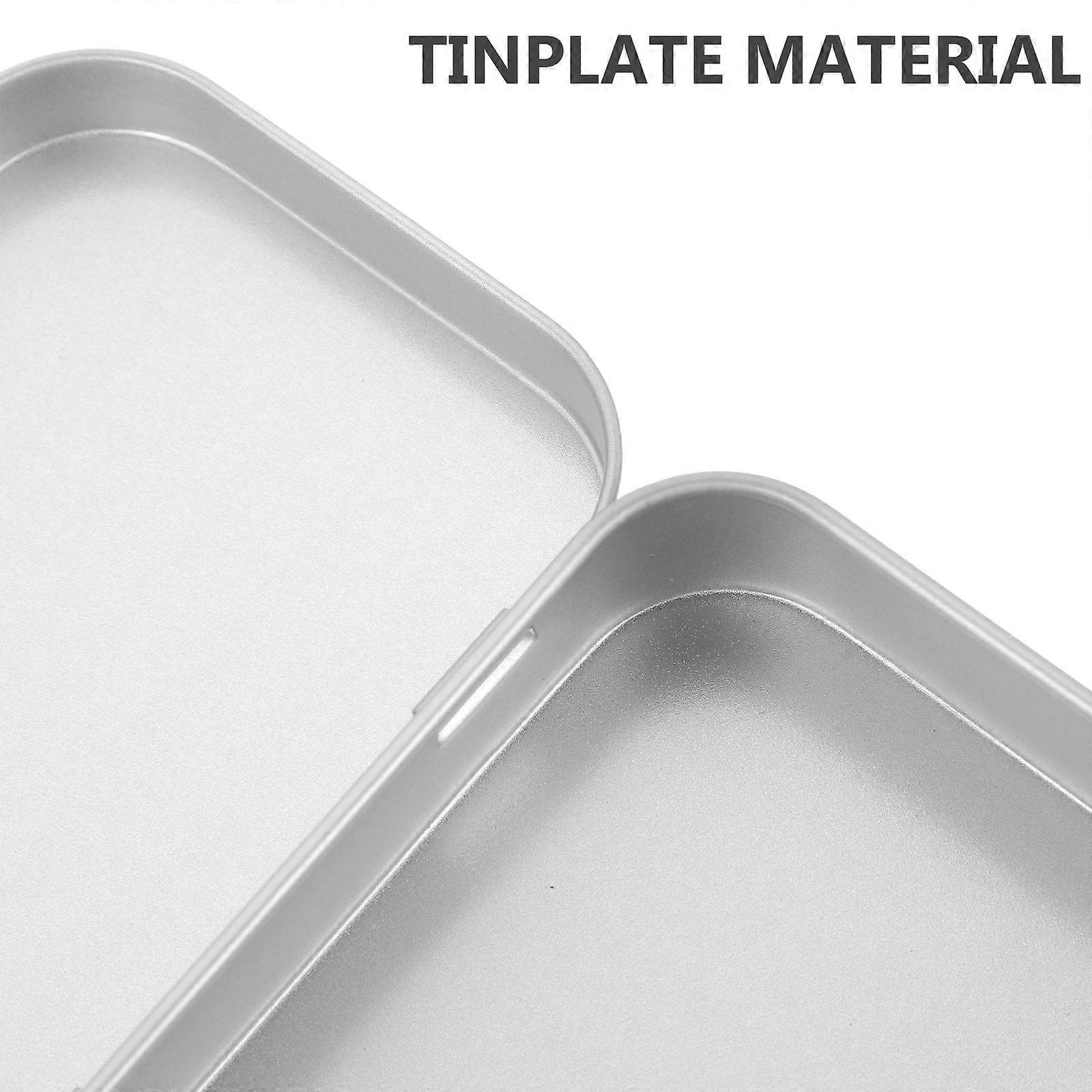 6pcs Small Tin Box Empty Rectangle Tinplate Box Tinplate Containers Tin Box With Lid