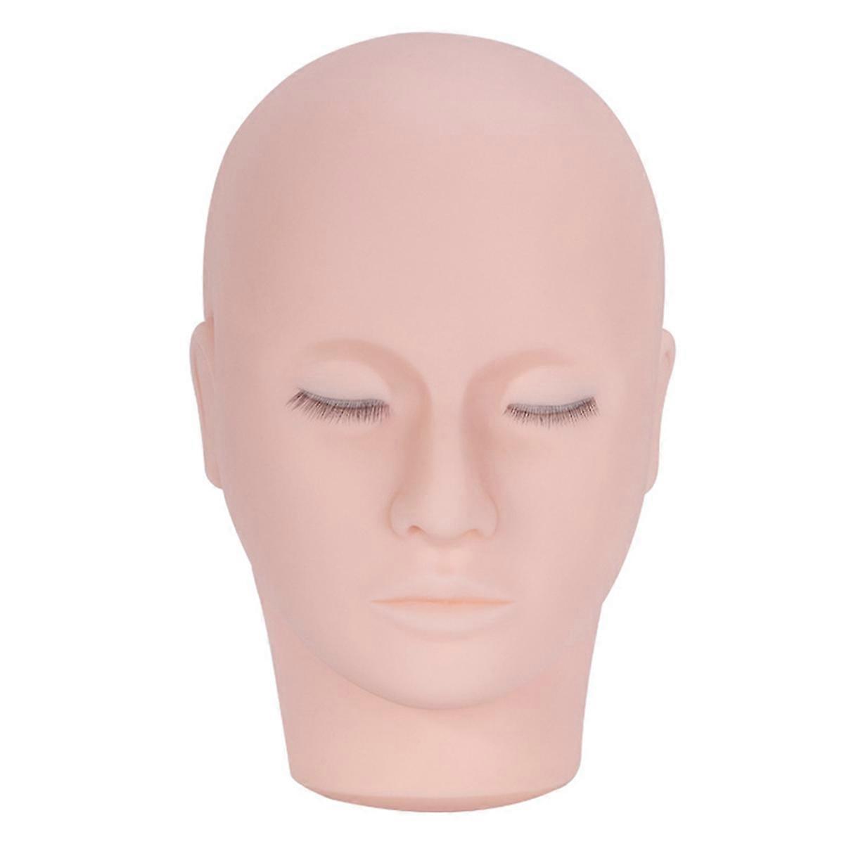 4D Eyelash Extension Practice Mannequin Head Lashes Grafting Training Tools with Lashes Makeup Teach