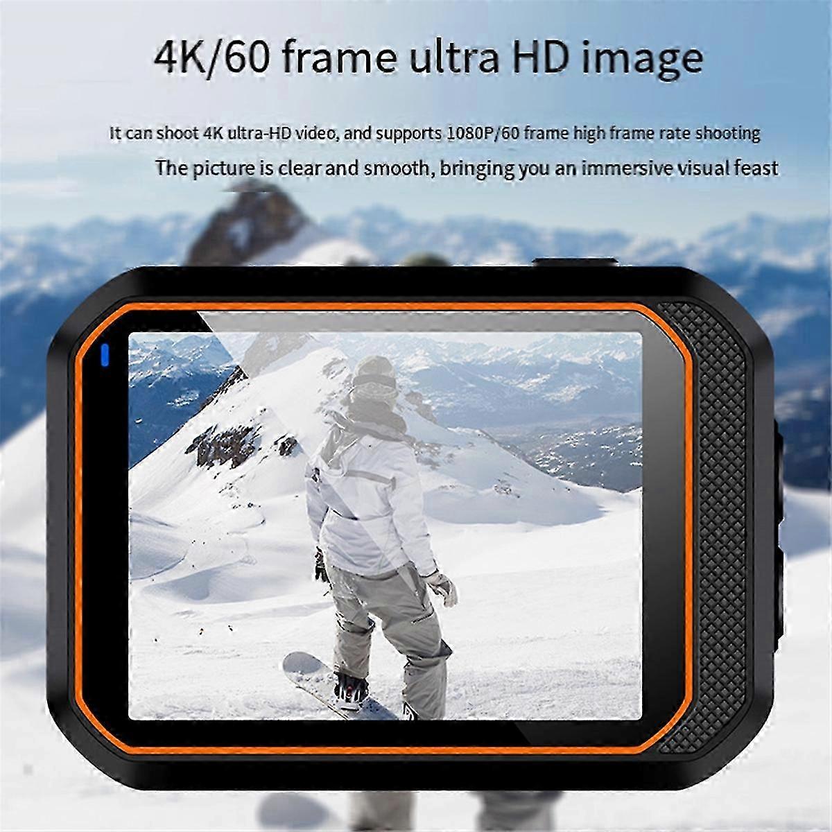 Action Camera 4K 60FPS with Remote Screen, Waterproof Drive Recorder for Sports Cam & Action Cam Events