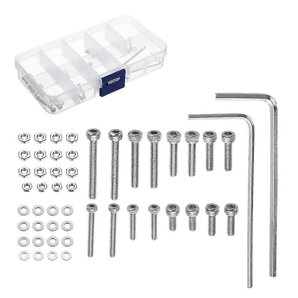 50 Pieces M2.5 Universal Turntable Headshell Cartridge Mounting Kit Metal Iron