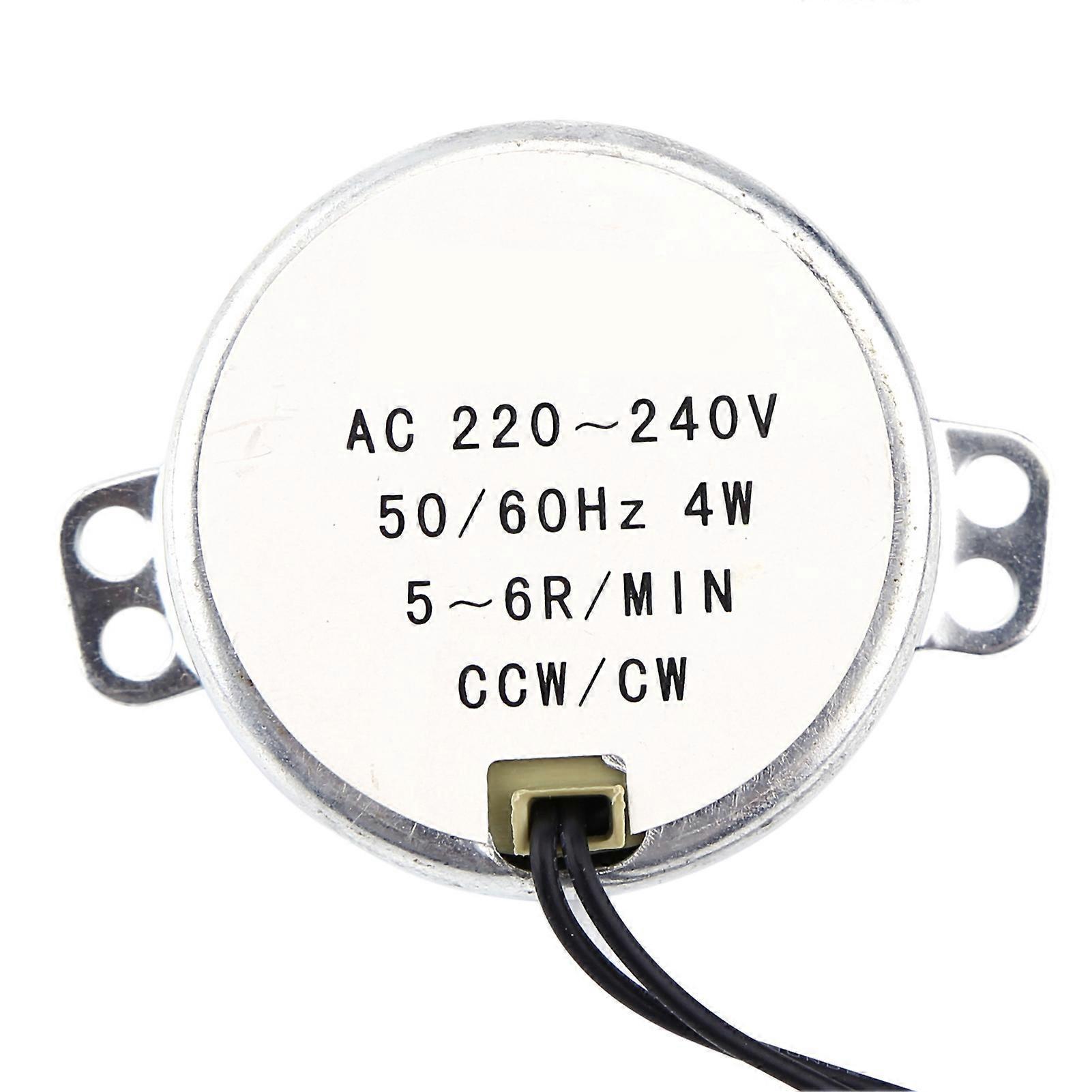 1 x 220-240V AC 4W CW/CCW (5-6 rpm) Synchronous Gear Motor