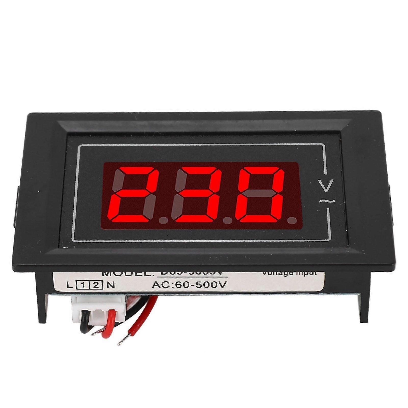 AC Display Meter Digital Voltage Monitor Small Panel 1 Phase Voltmeter Multimeter AC60500V