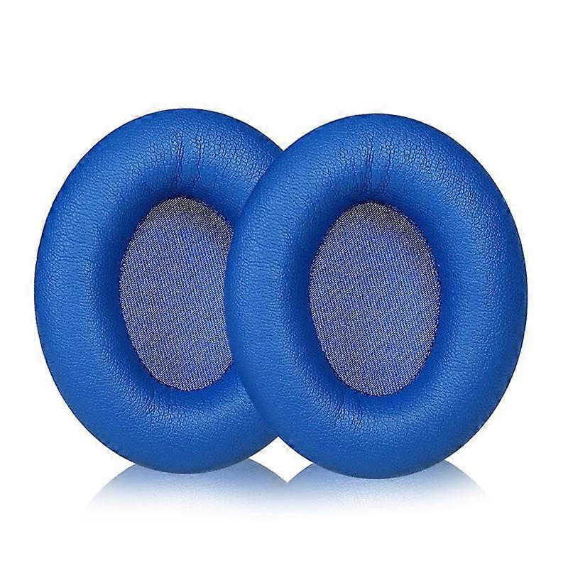 2pcs Replacement Earpads Protein Leather Blue
