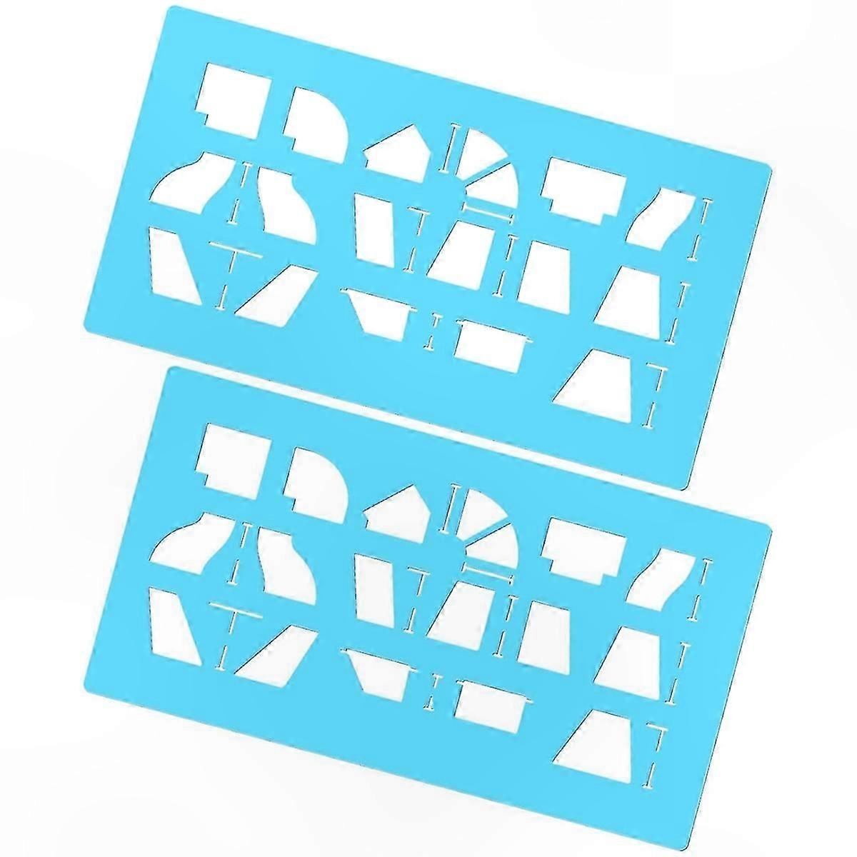 2-Pack Reusable Metal Duct Fitting Stencils for Sheet Layout