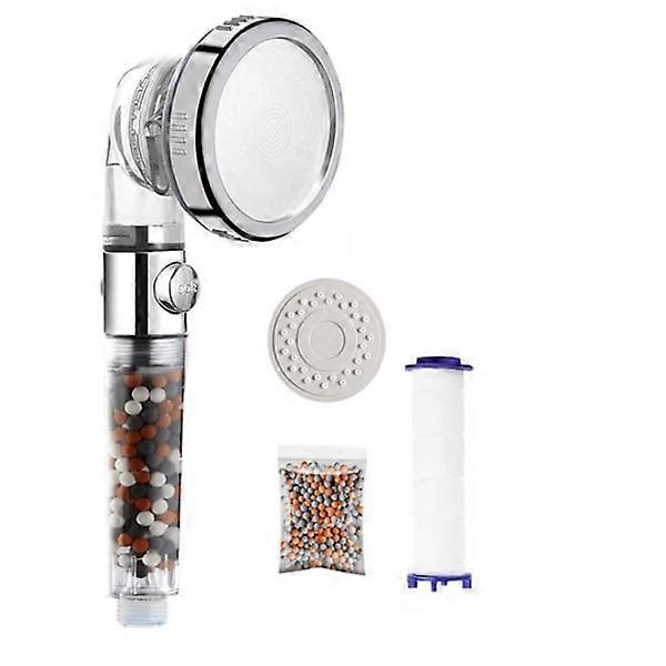 Shower set, limescale-repellent shower head with 1.5 m hose and filter system
