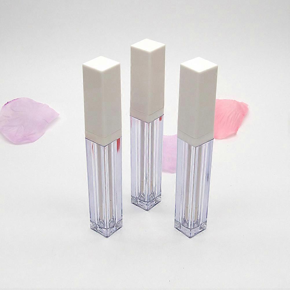 Lip Gloss Sample Tubes Empty Cosmetic Container for Travel Transparent Plastic 4Pcs