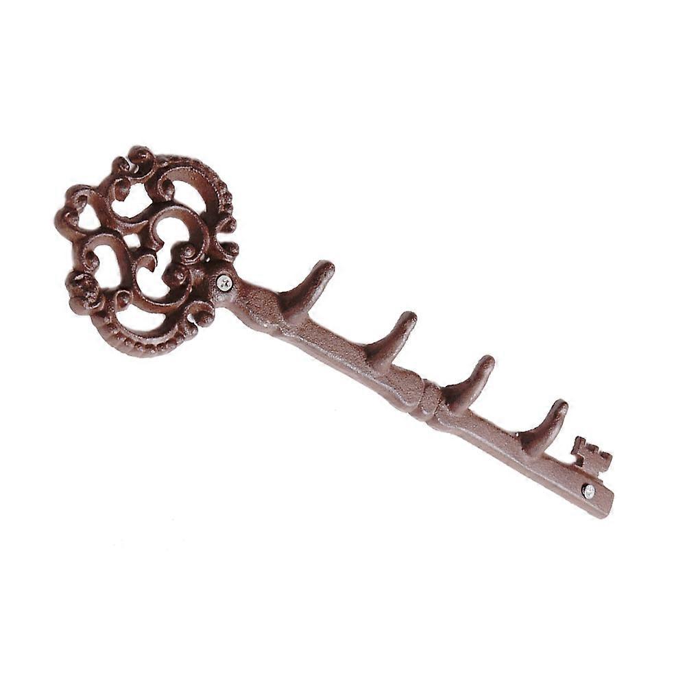 Wall Hanger Cast Iron Key Shape Coat Hooks for 3Pcs Rustic Home Decor