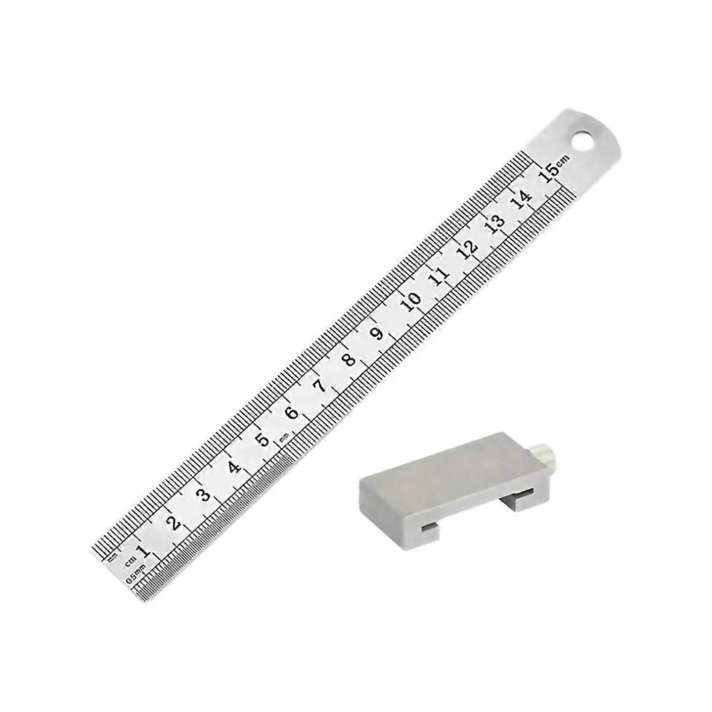 For Woodworking Tools Steel Ruler Positioning Limit Block Measuring 150mm