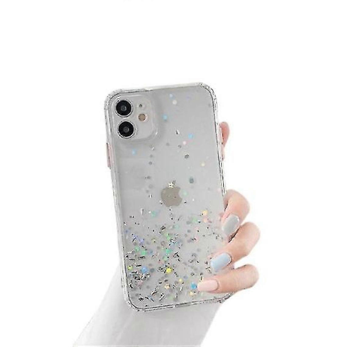 Transparent Glitter White Case For Iphone 8