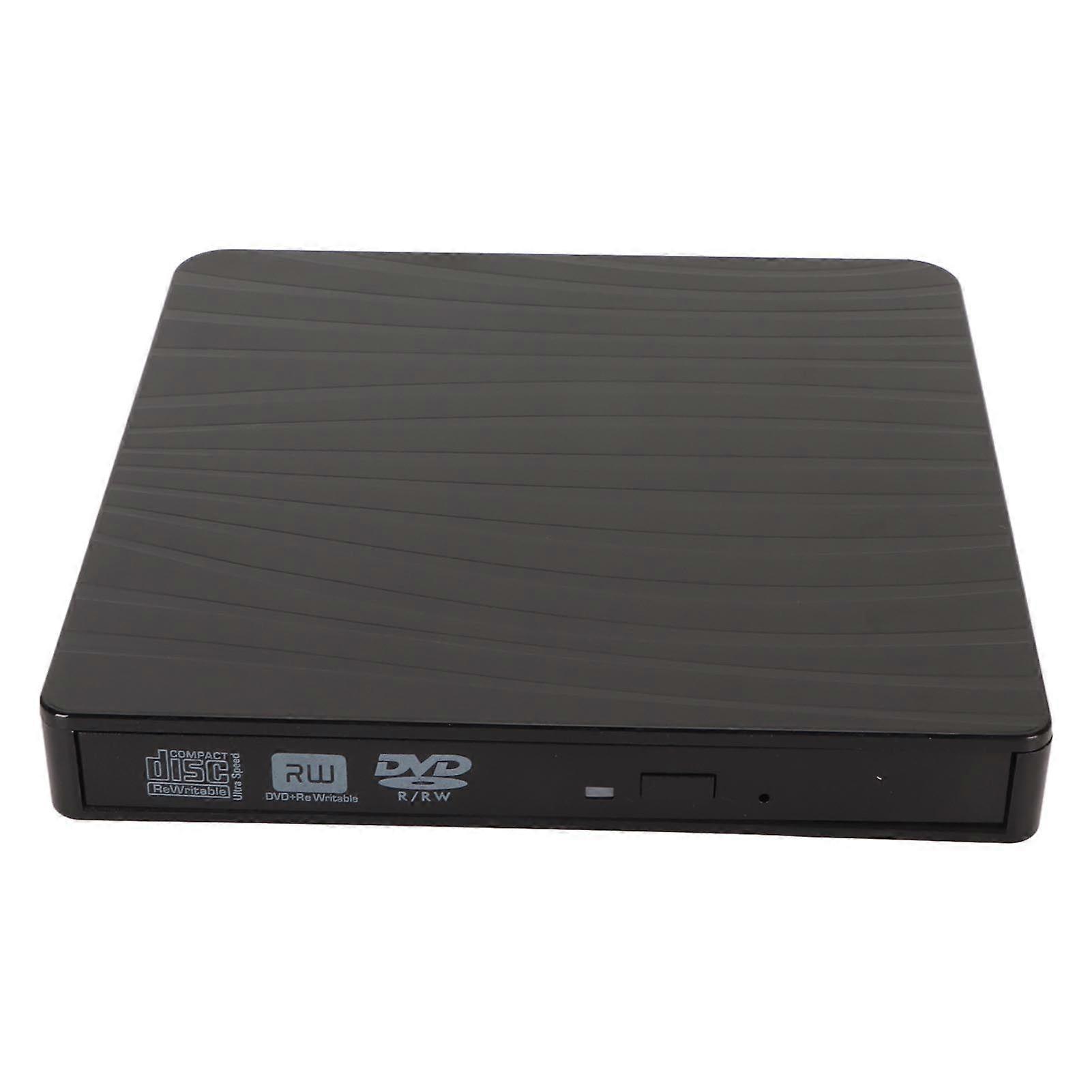 External DVD Drive USB C 3.0 5Gbps High Speed Low Noise ABS Shell Plug and Play DVD Burner for Laptop Desktop AIO