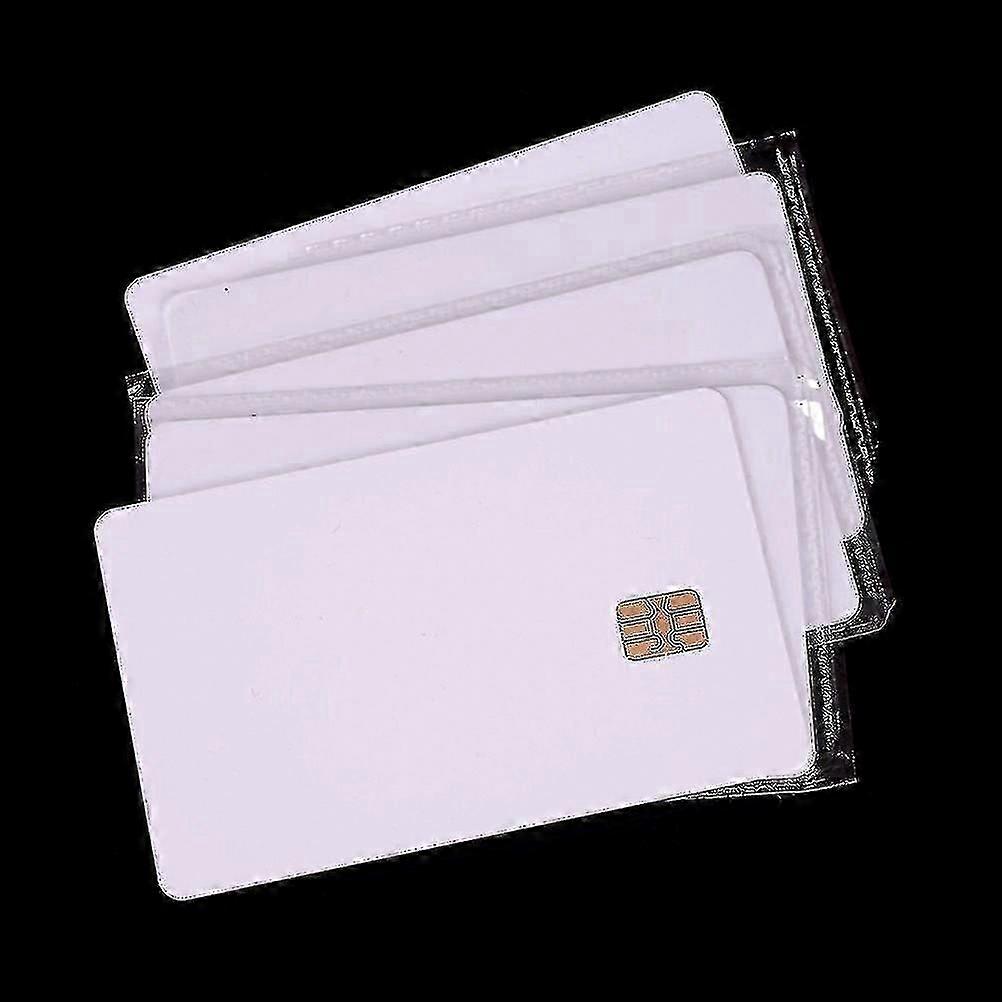 بطاقة IC بيضاء فارغة للسلامة ل ISO PVC IC ، 5 قطع بطاقة ذكية للاتصال مع شريحة SLE4442