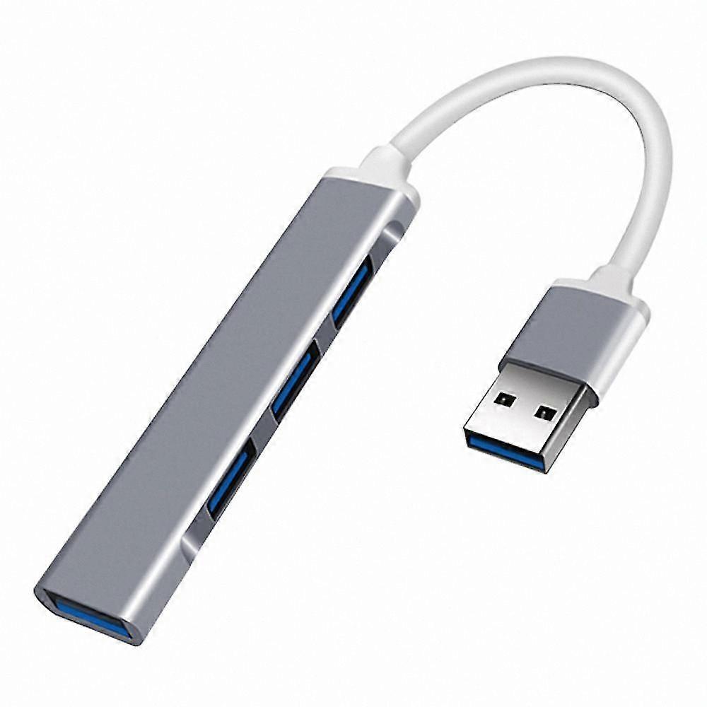 4-Port USB 3.0 Hub Slim Aluminum Splitter for PC Laptop Desktop Use