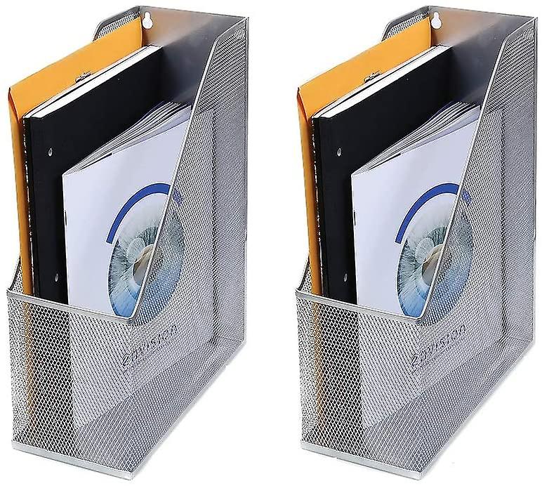 メッシュスチールデラックスマガジンラック、エクストラワイド、マガジンファイルホルダー