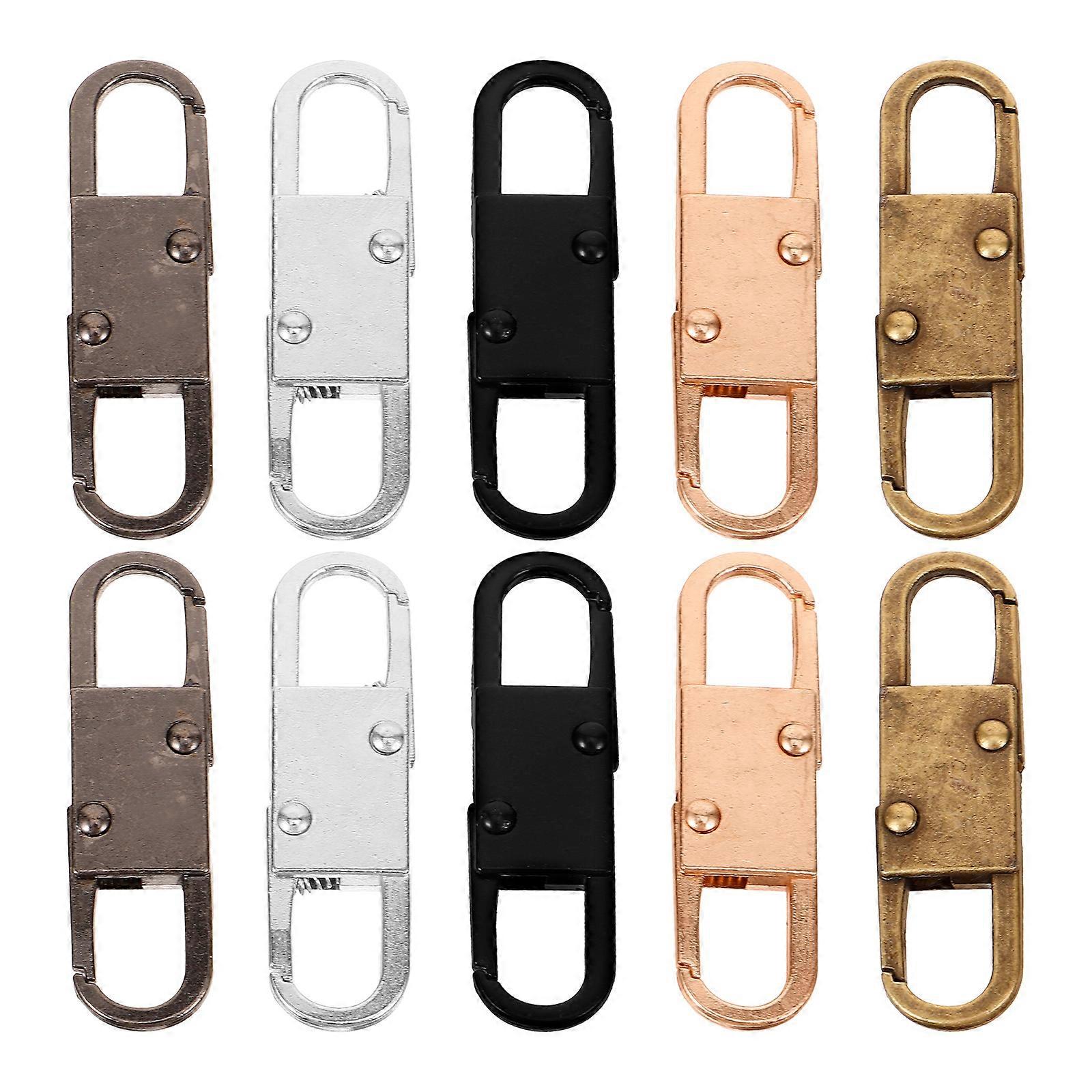 Assorted Color Double Opening Zipper Puller Clip for Repair Zipper Tab 10Pcs
