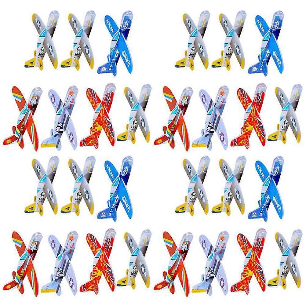 Foam Airplane Toy for Kids Use 36Pcs Throwing DIY Foam Plane Set