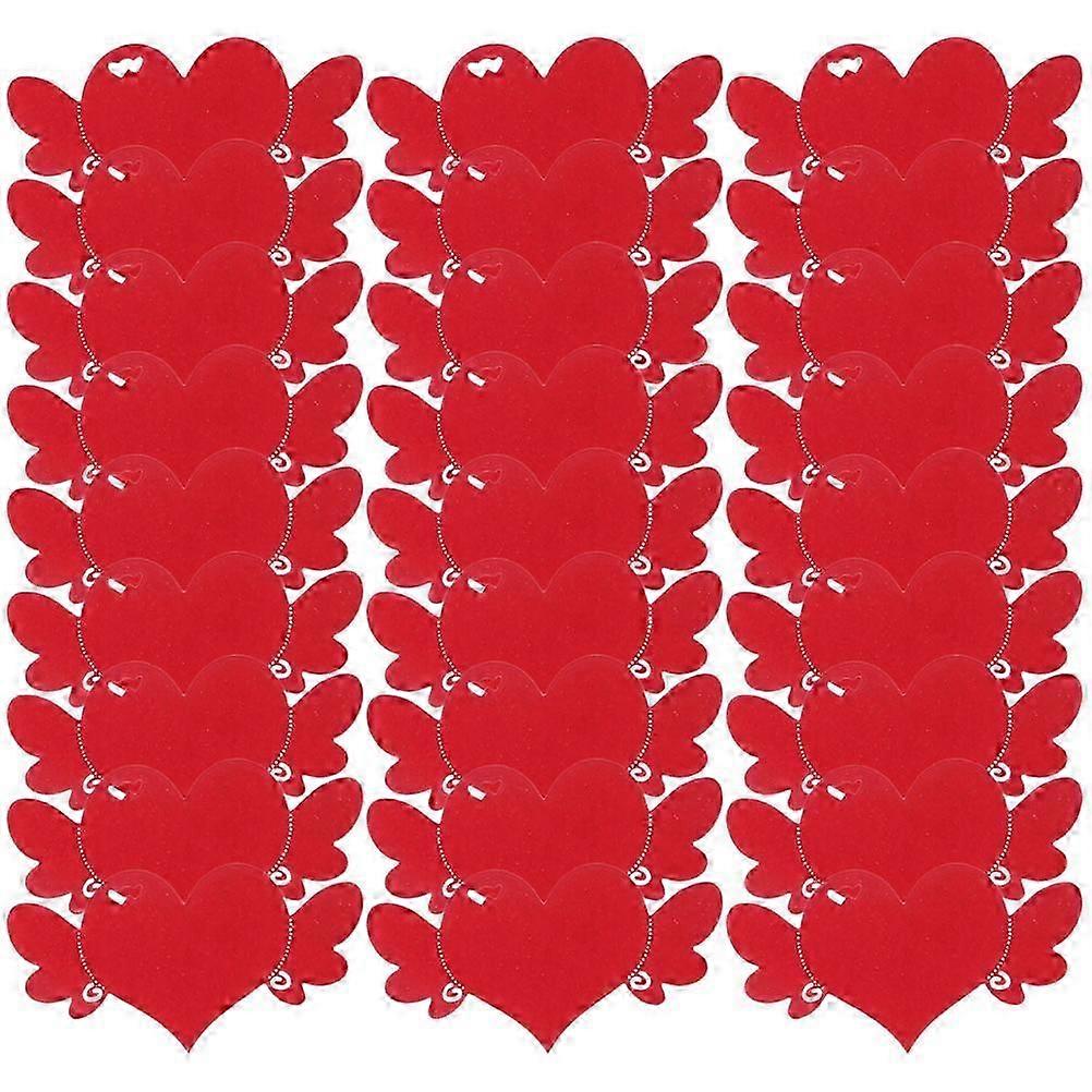 Red Heart Shaped Cards for Valentine's Day Decor Made of Thick Paper Perfect for Crafting Bulk Size 100pcs