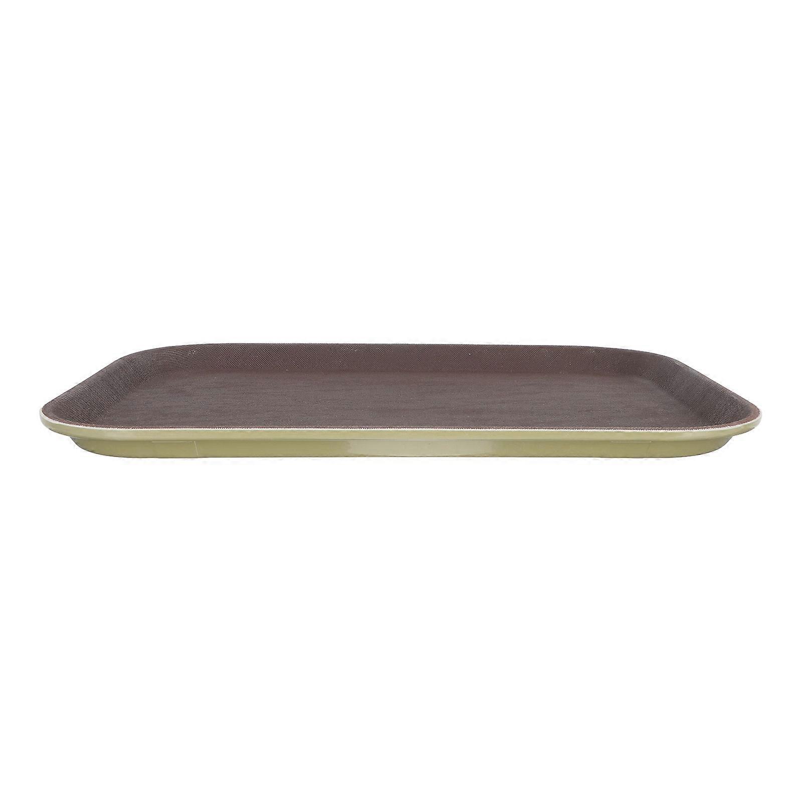 Serving Trays for Eating Food Tray Rectangular Brown 35.5x25cm Wear-resistant 1Pack