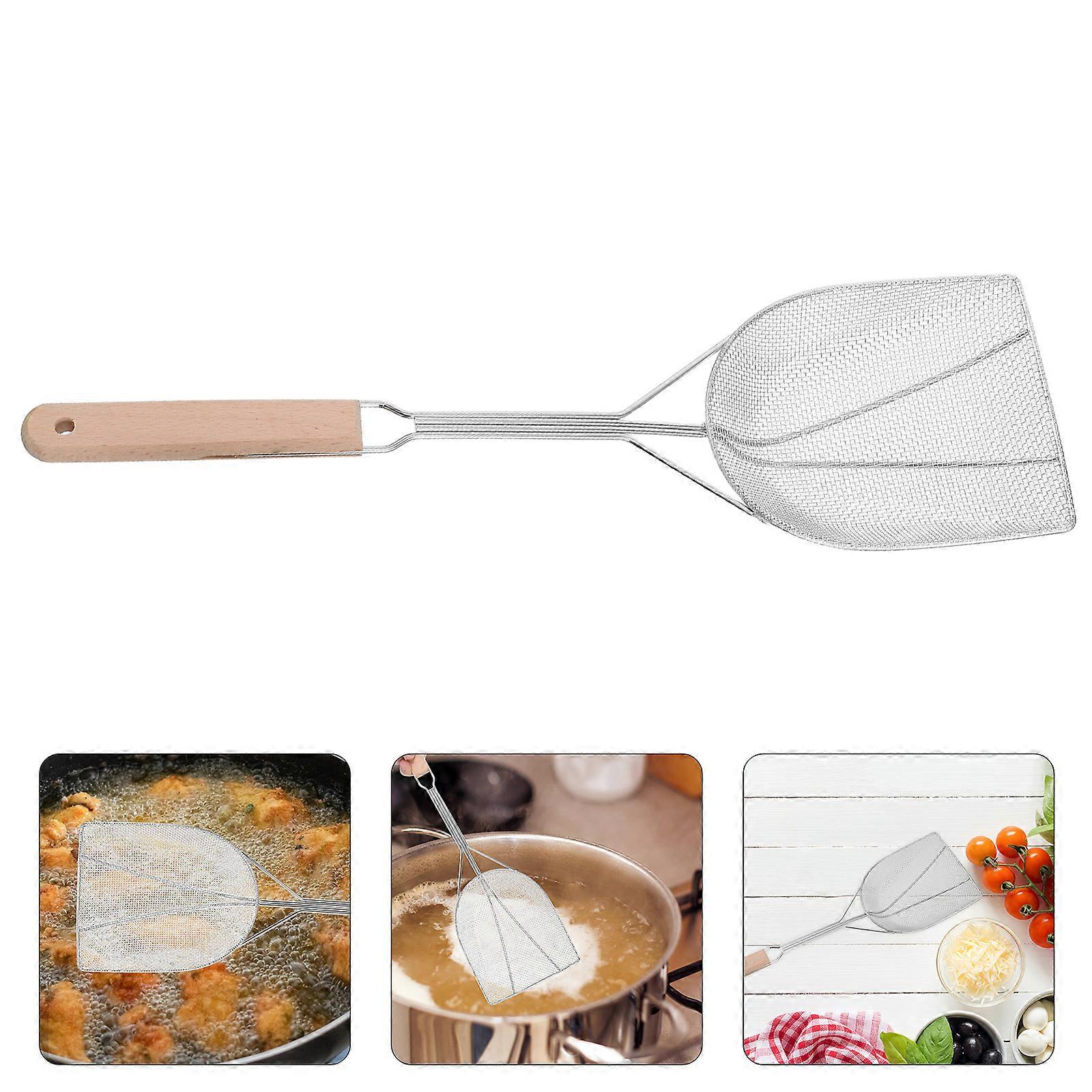 Stainless Steel Oil Colander Spoon 3Pcs For Home Users And Professional Chefs Suitable For Seafood And Donuts With Perforated Head Oil Draining