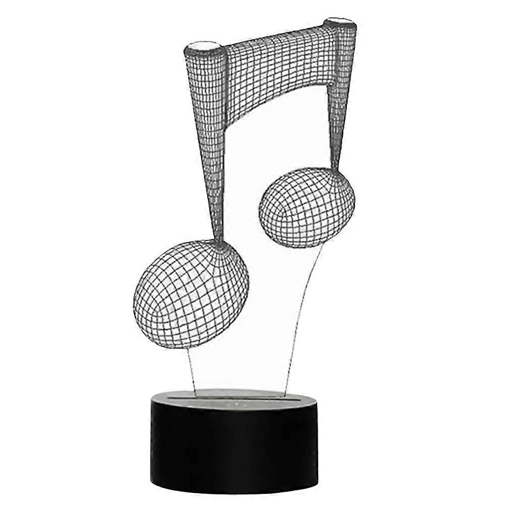 3D Bedside Light Musical Note LED Lamp for Home Use 3Sets