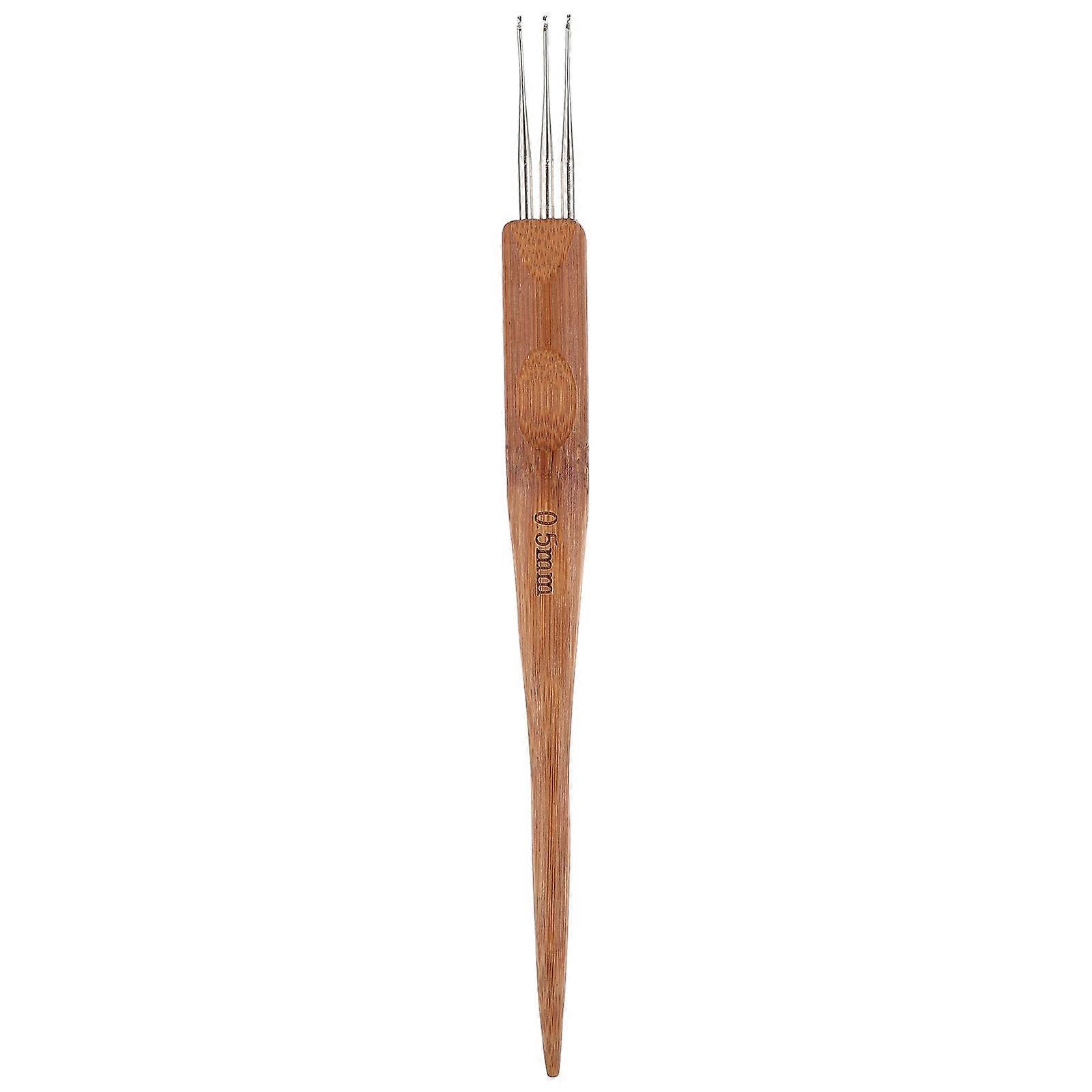 Crochet Needle For Dreadlocks 3Pcs Hair Locking Tool For Intermediate Users In Chocolate Designed For Wig Weaving And Crafting