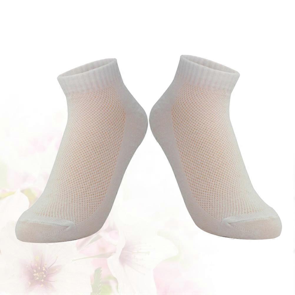 Disposable Socks Stretchy Socks for Wearing Portable Use 12Pairs White