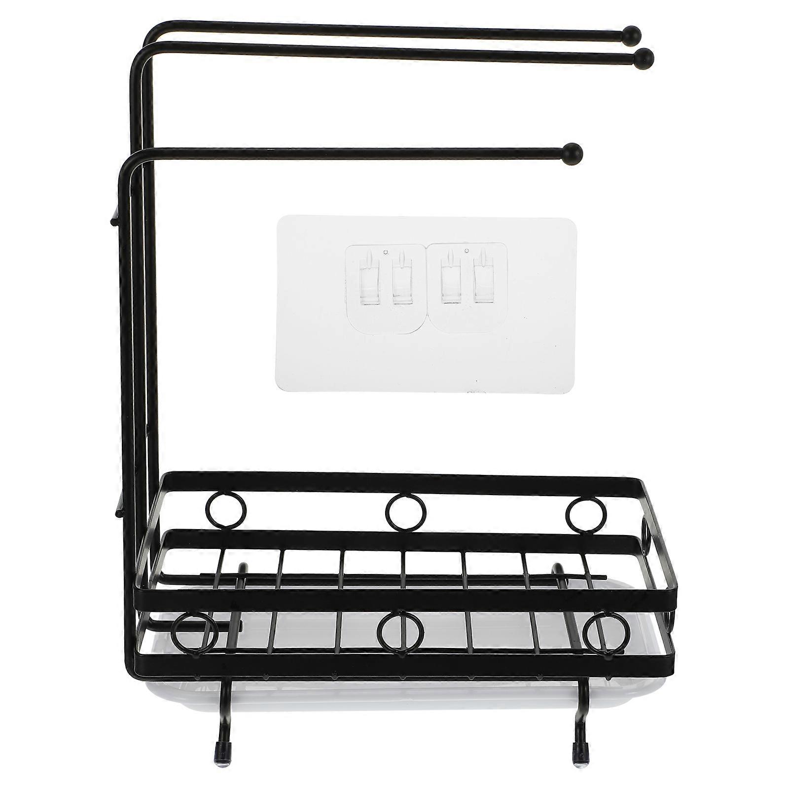 Sponge Rag Rack for Storage Use with 2Pcs Dual-Purpose Kitchen Organizer