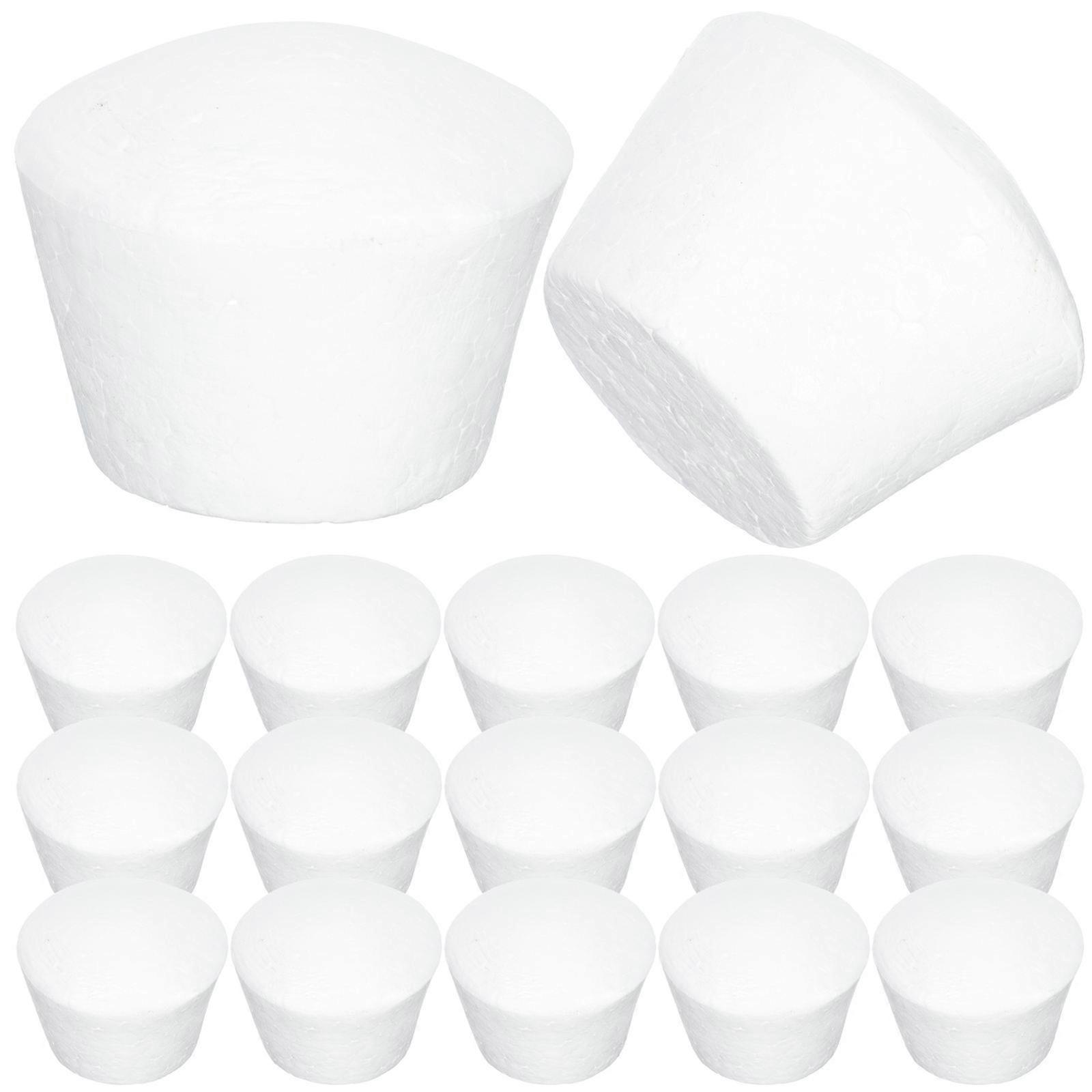 White Foams Cupcakes DIY Cake Model for Decorating Practice 60Pcs Set