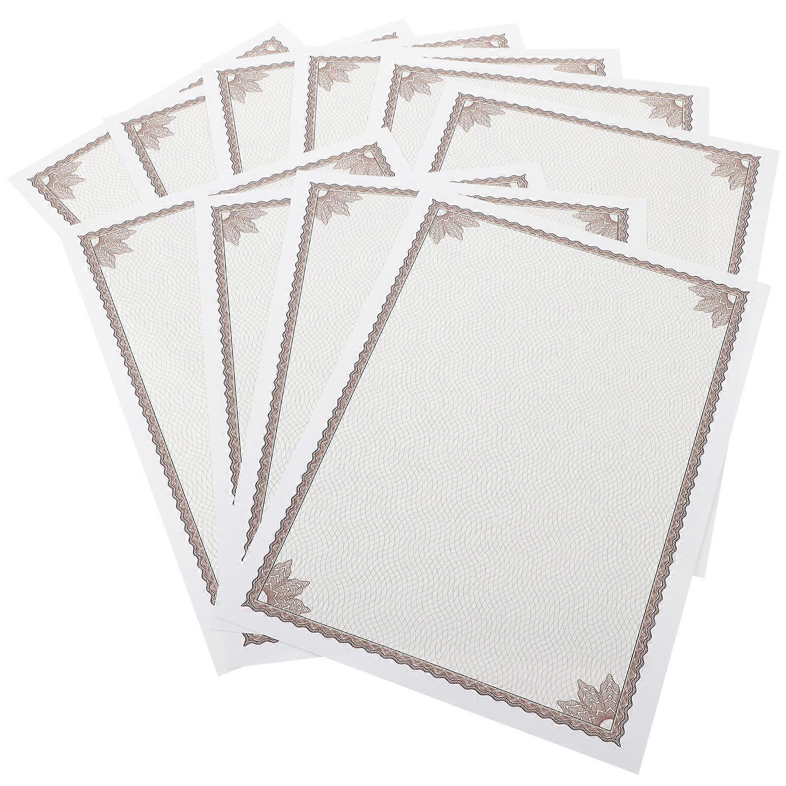 Writable Certificate Paper for Office Use 40Pcs Beige Sheets