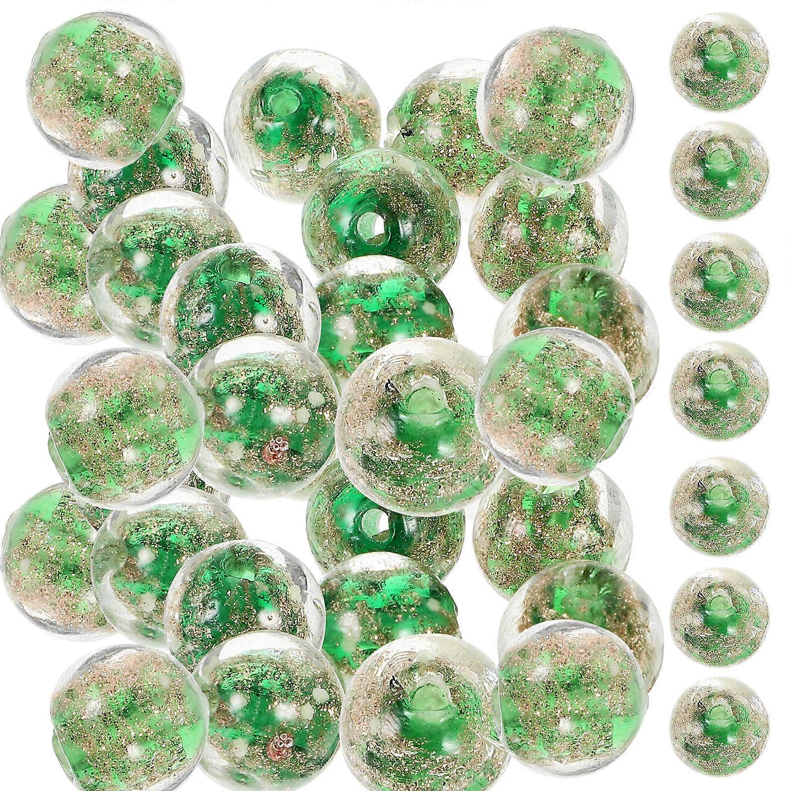 Glass Beads Bracelet Beads for DIY Use 240Pcs Green Colors