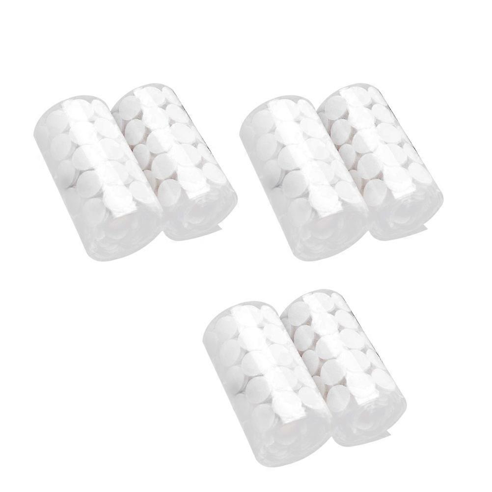 Round Stickers Hook and Loop Tape for Hook Sticking 3000Pairs White Adhesive Dots