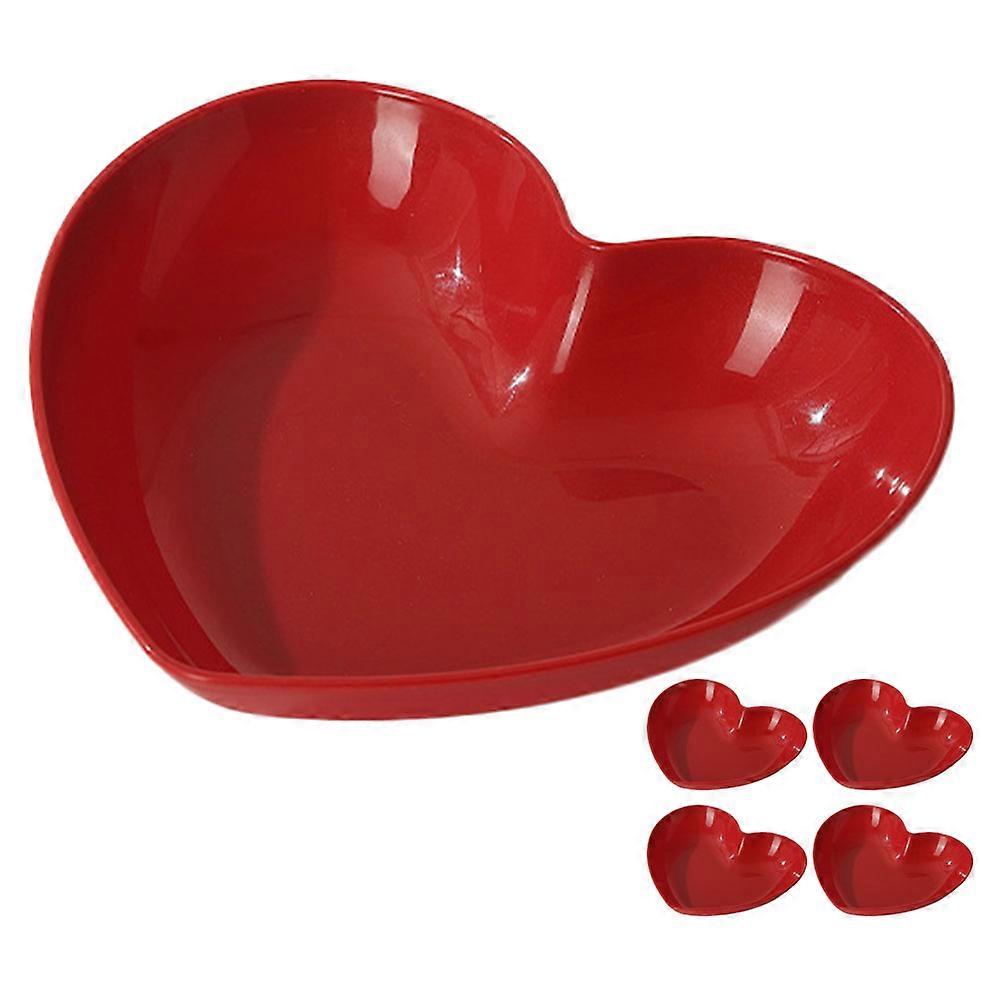 Heart Shaped Plate Serving Food Tray 25Pcs Reusable Snack Dessert Plates