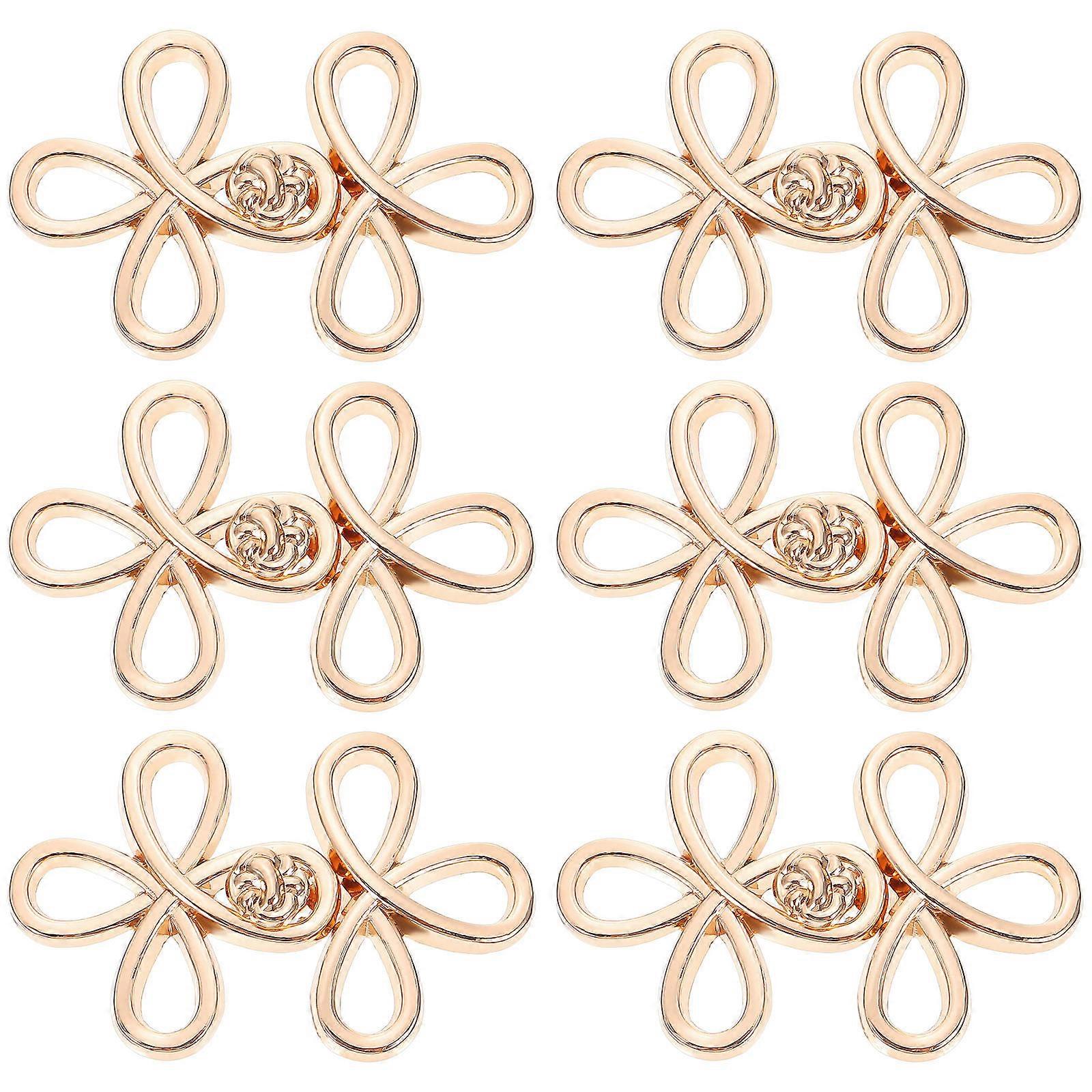 Golden Chinese Knots Buttons Sewing Buttons Fastener 18Pairs Costumes