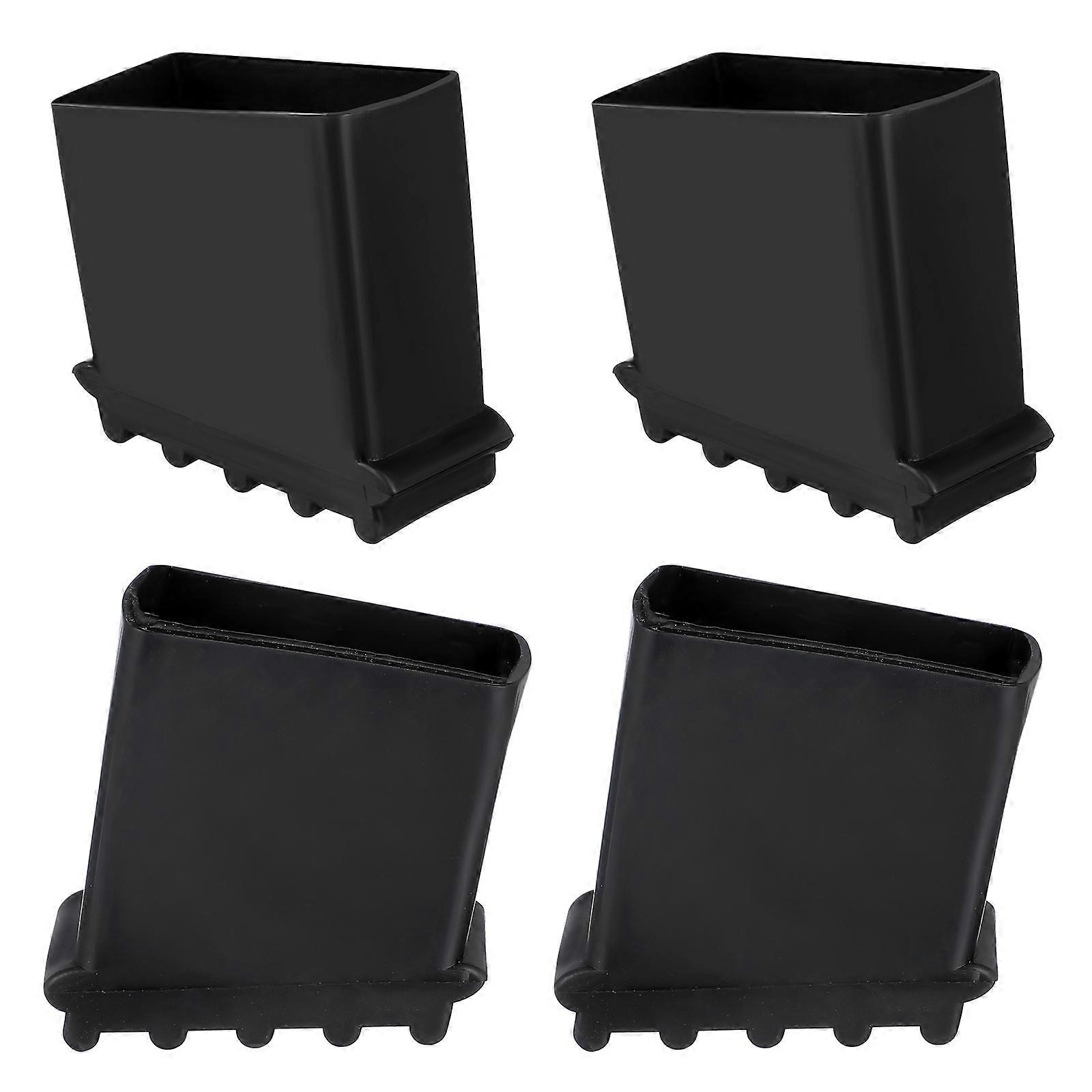 Step Ladder Foot Mat for Durability with 8Pcs Rubber Non-Slip Caps Black