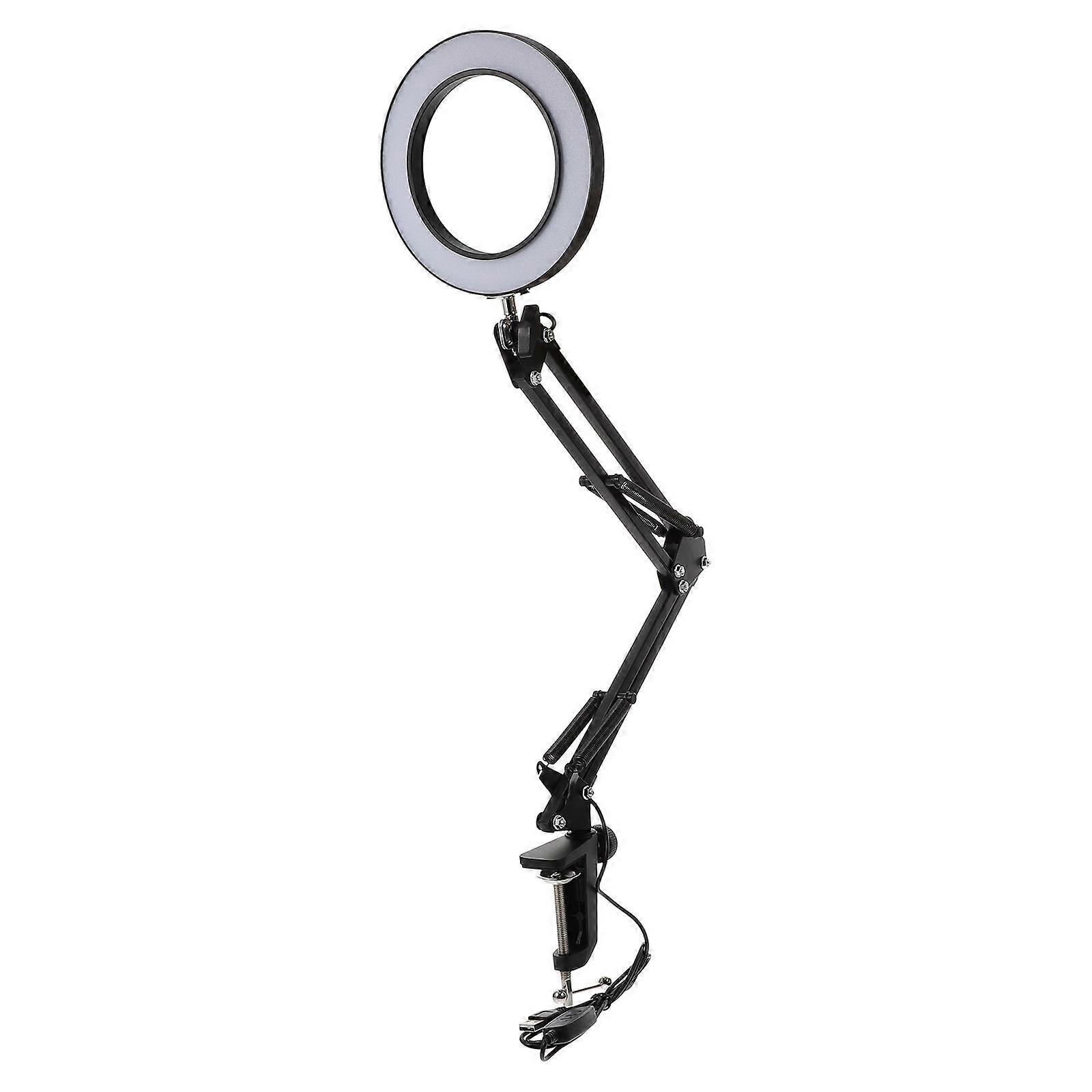 Black Magnifying Lamp Bright LED Magnifying Light for Lighting 2Pcs Clamp