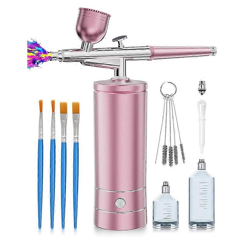 Airbrush Kit with Compressor, Portable Nail Spraygun, Rechargeable Cordless Airbrush Set, Handheld Airbrush Machine B