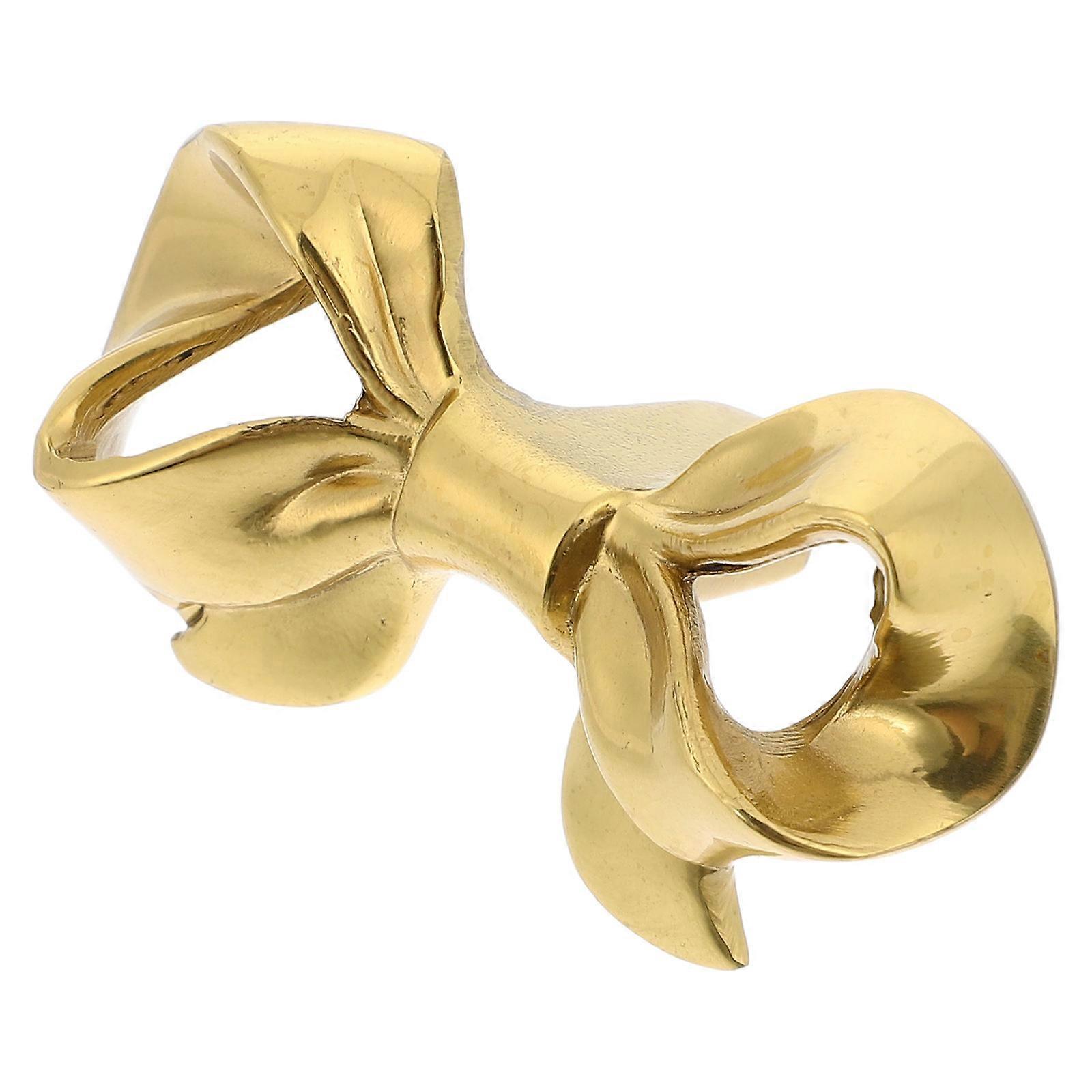 Brass Bowknot Drawer Knob Decorative Handle For Cabinet Furniture In Golden Color 3Pcs