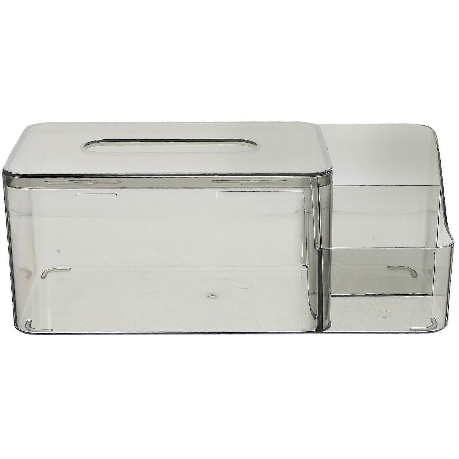 Bathroom Tissue Box Holder for Home Use Grey Rectangular Napkin Dispenser