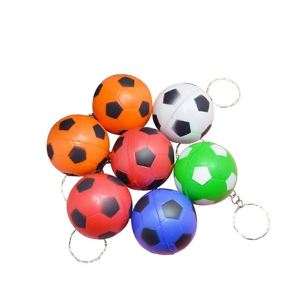 PU Keychain for Key Holding 72Pcs Assorted Color Soccer Ball Key Ring