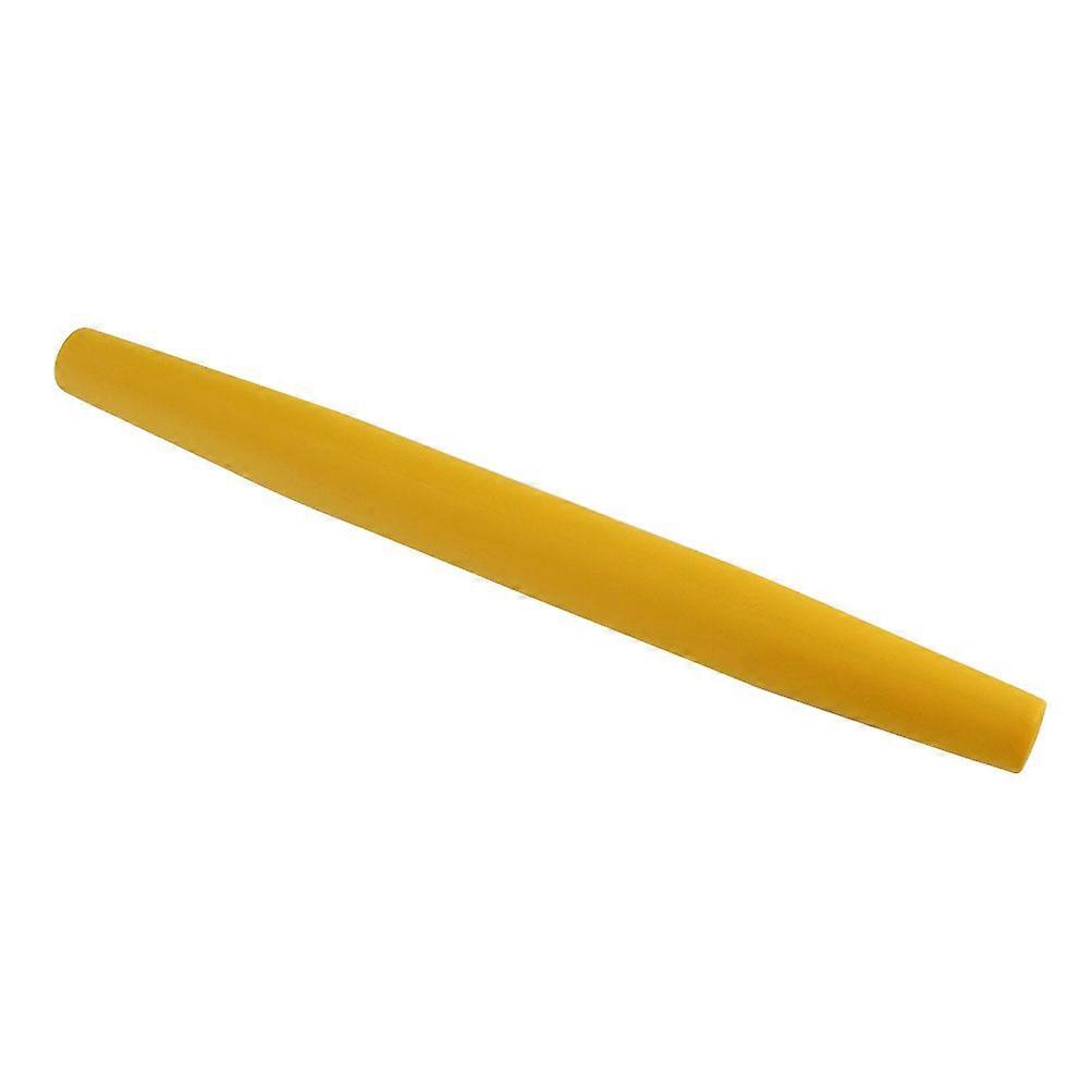 Silicone Rolling Pin Non-Stick Baking Tool Practical Dough Roller Kitchen Necessity 1Set Yellow