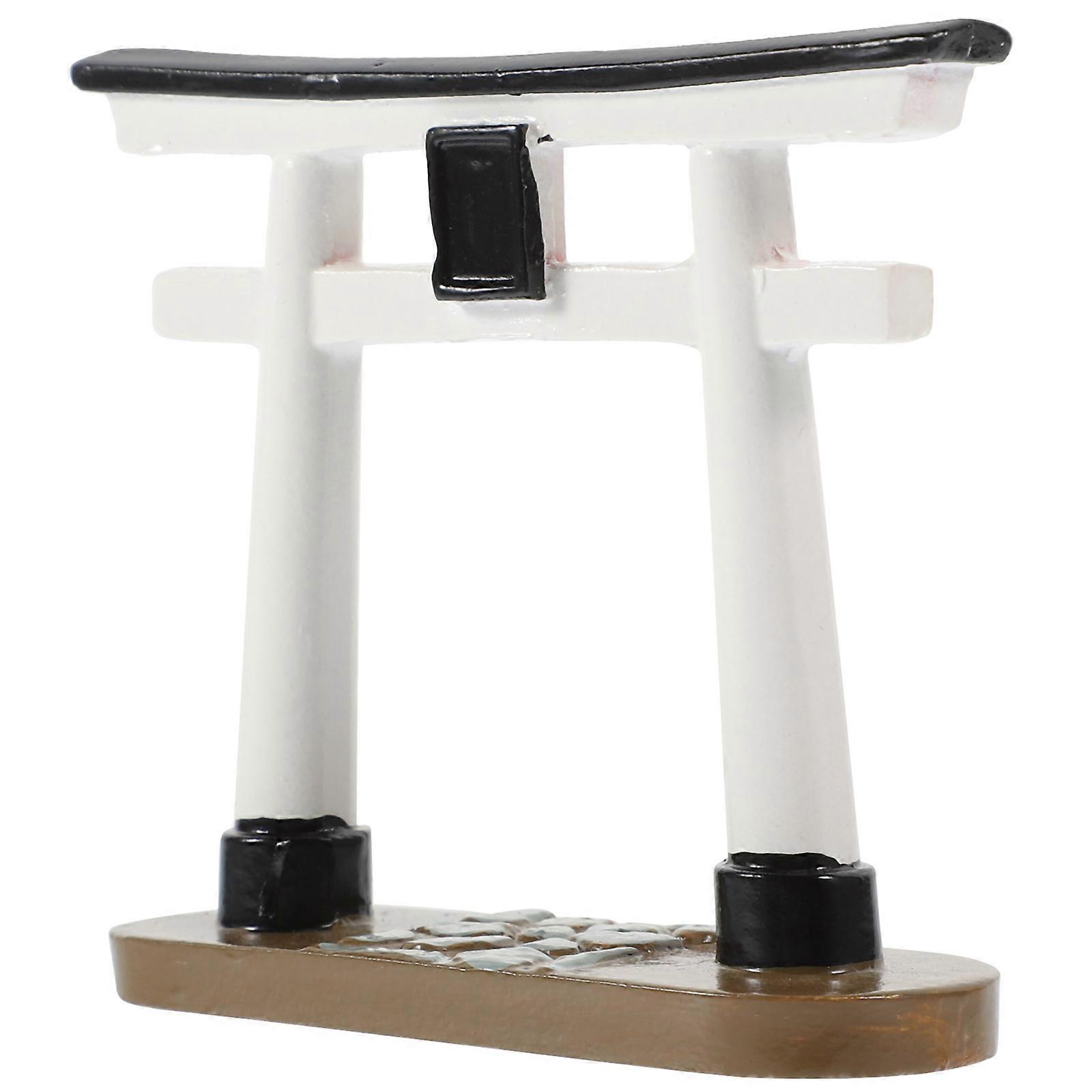 Tiny Gate Model Decoration For Micro-Landscape Aquarium 3.4X3.1X2.4In 2Pcs