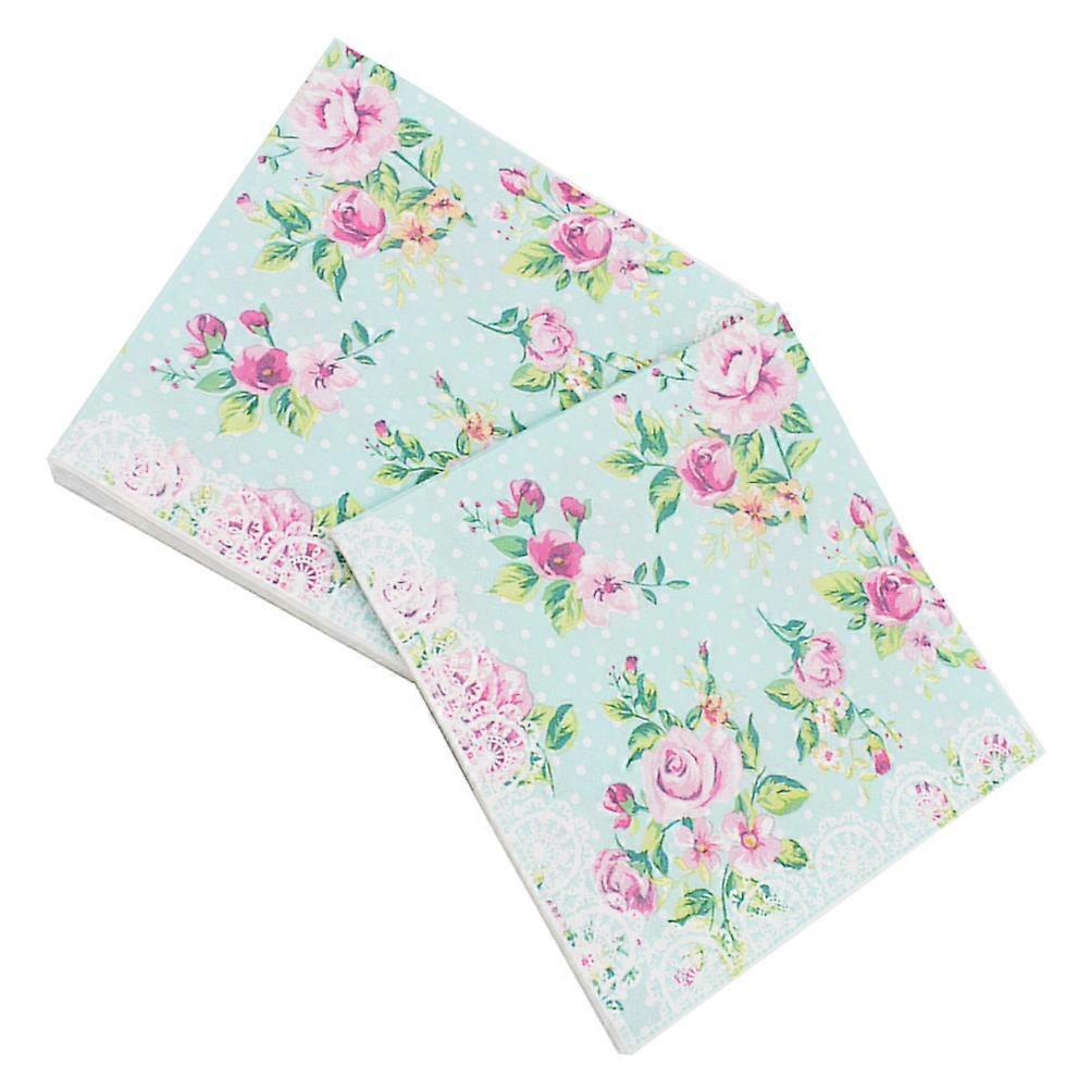 Floral Dinner Napkins Multi Color Flower Pattern Design Safe to Use for Various Occasions 100Set