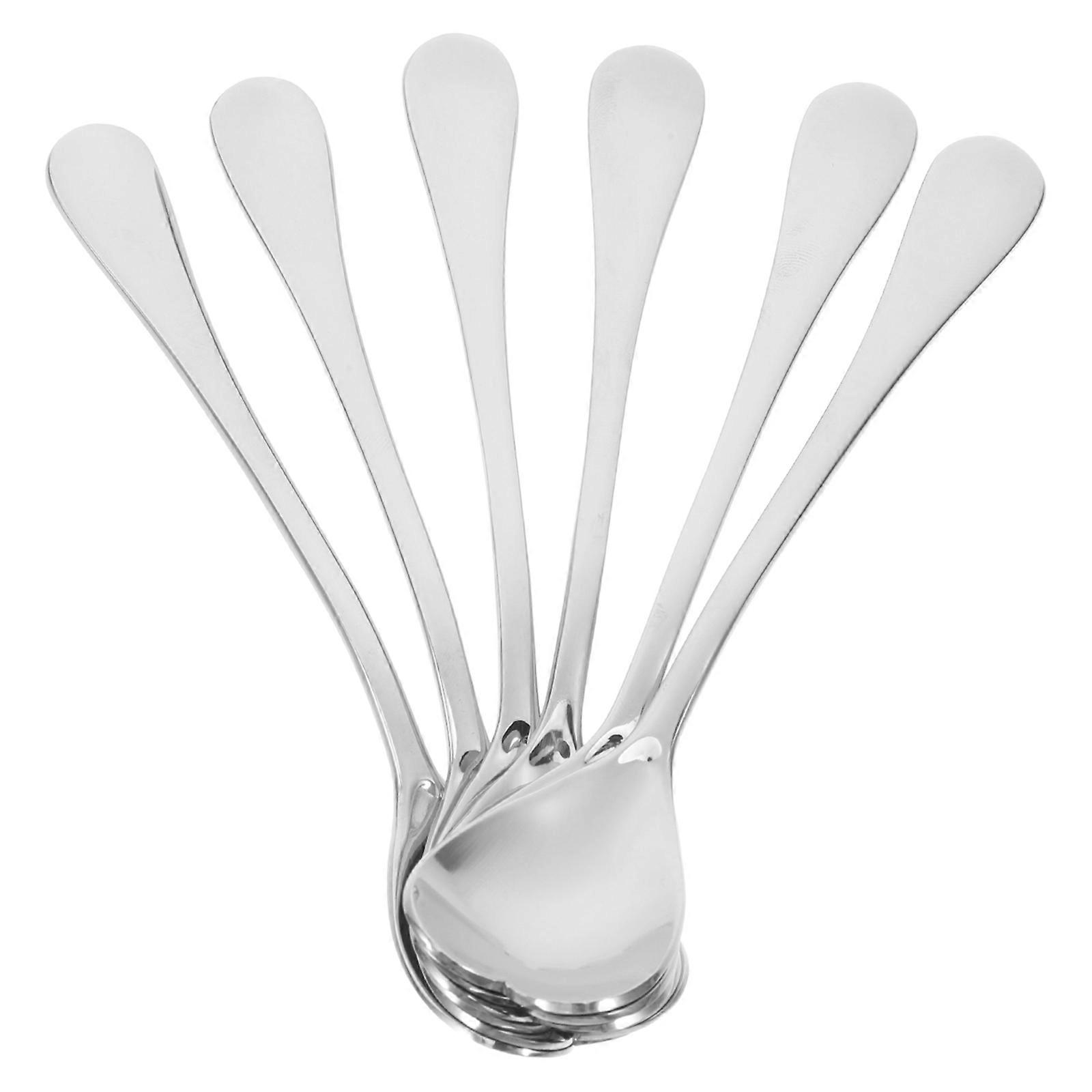 Small Tea Spoons Stainless Steel Spoons for Stirring 24Pcs Silver Set
