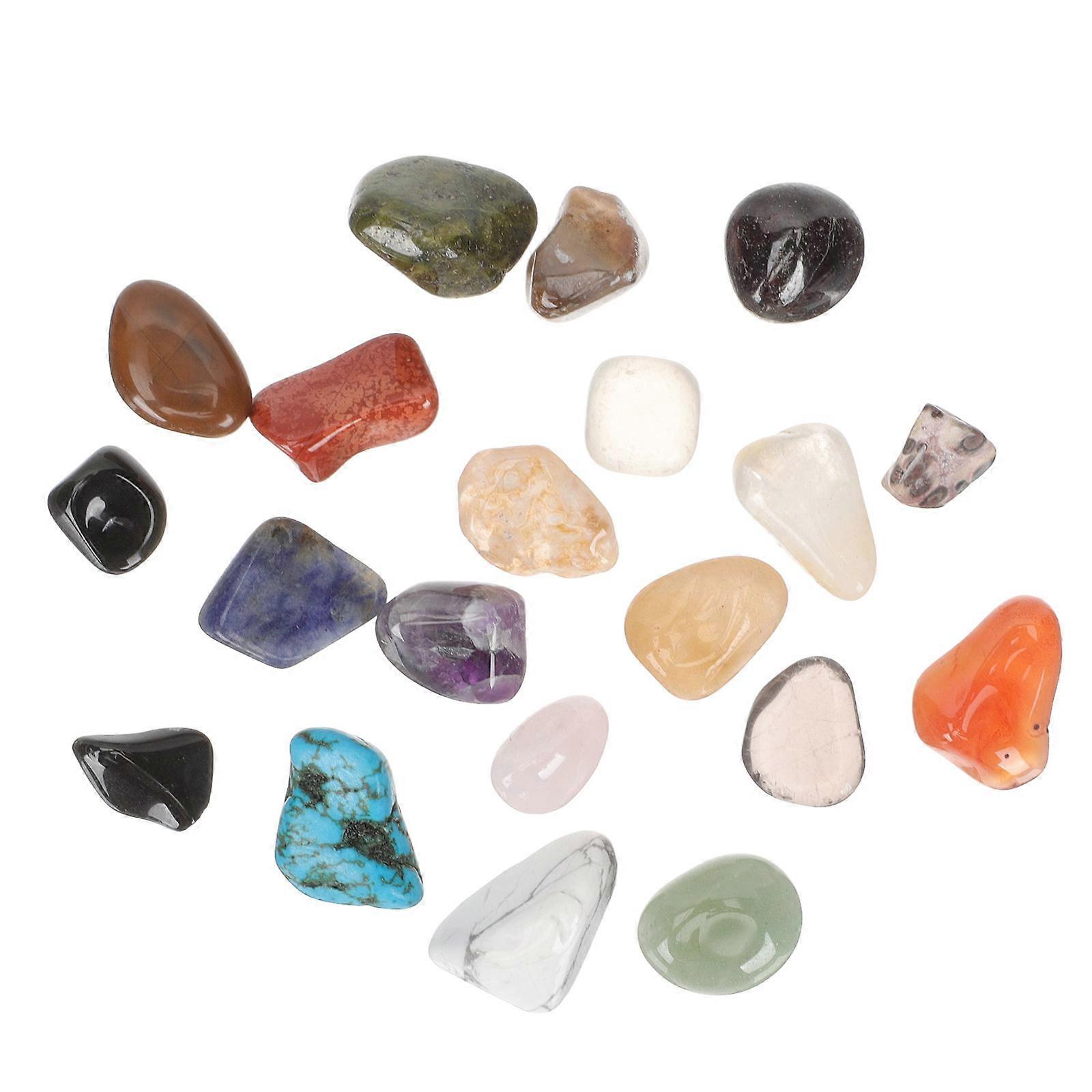 Crystal Rocks Polished Gemstones for Decoration 40Pcs Collection for Kids