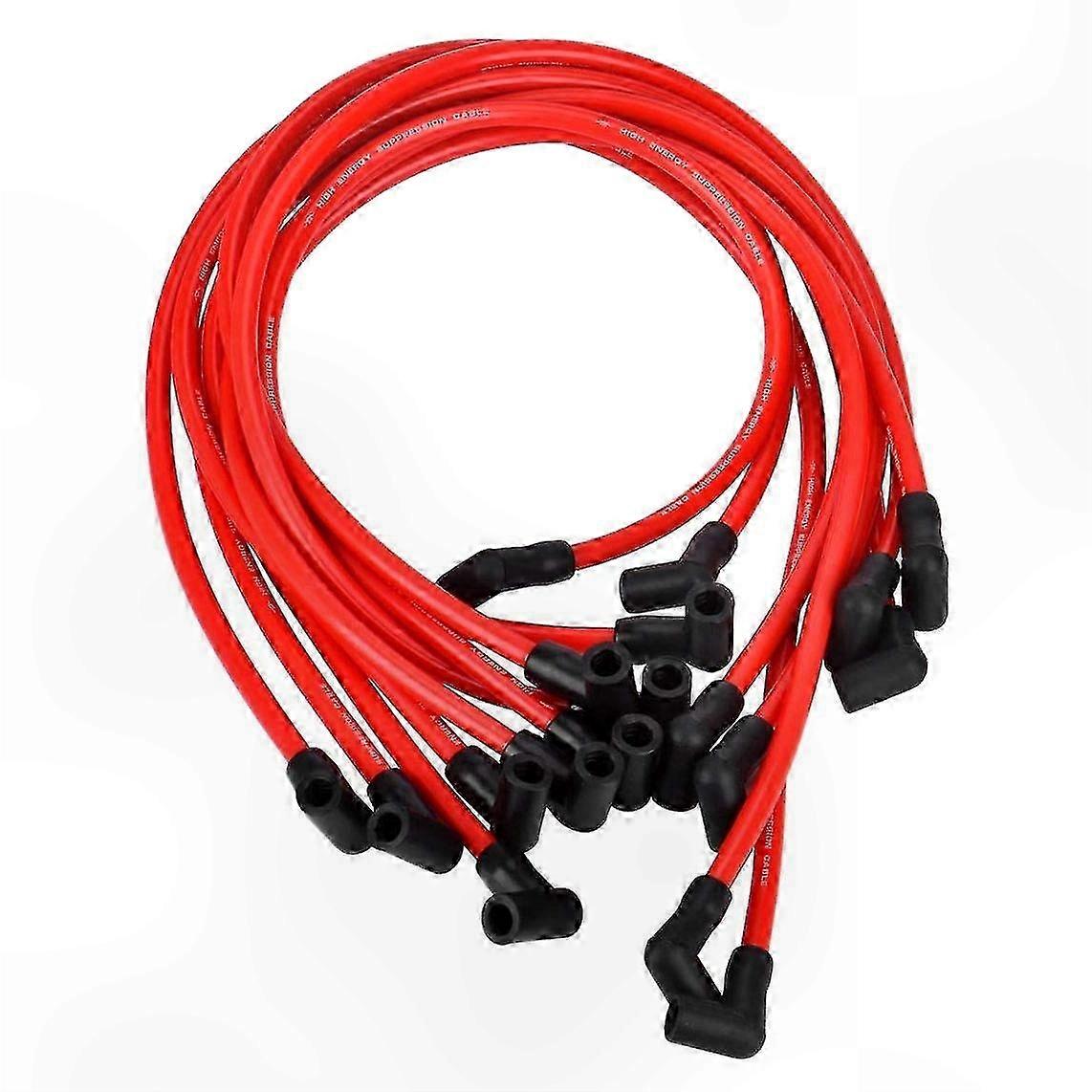 High-Performance Spark Plug Wire Set - 350mm Length, 10.5mm Gauge, HEI Compatible with Small Block & Big Block Engines