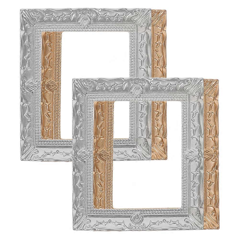 Miniature Picture Frames Resin for Decor 12Pcs Vintage Tiny Dollhouse Frames