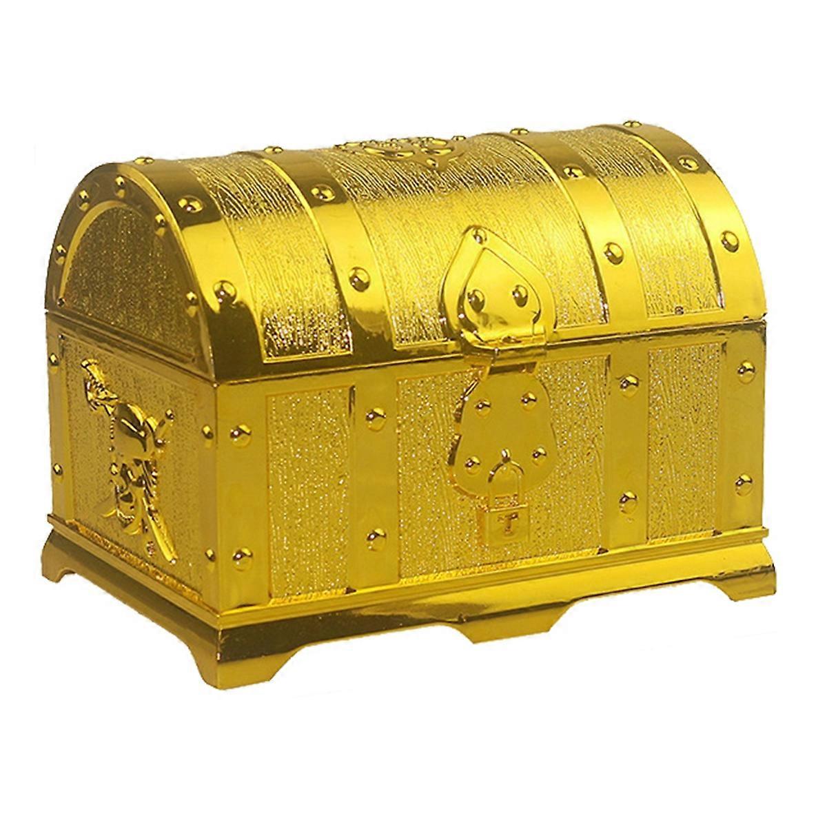 Gold-sprayed Hunt Pirate Hidden Box Plastic Decorative