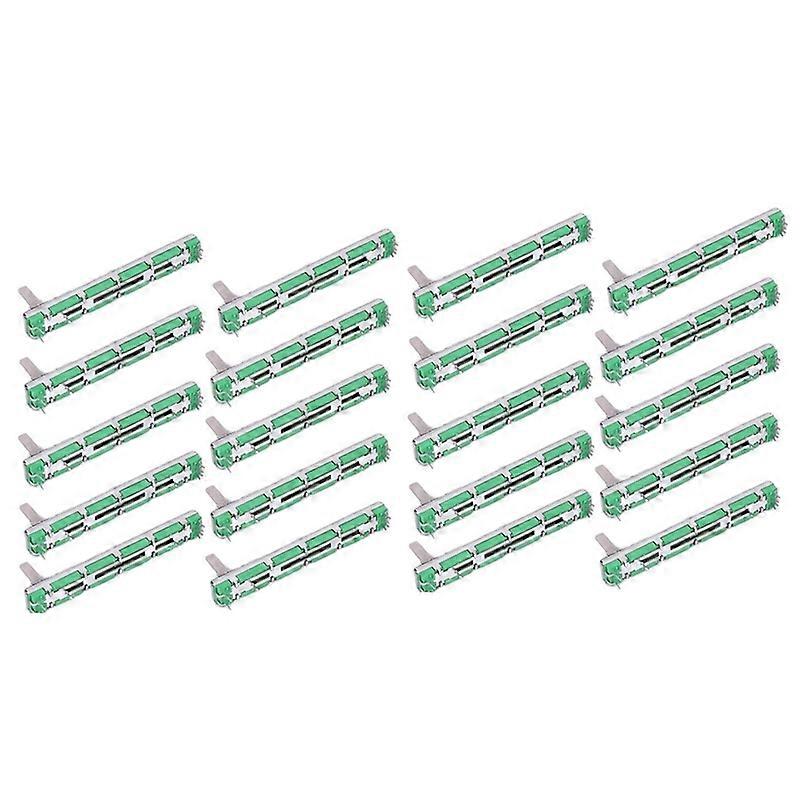 20Pcs 75mm Mixer Fader B10K Double Straight Slide Potentiometer Lot