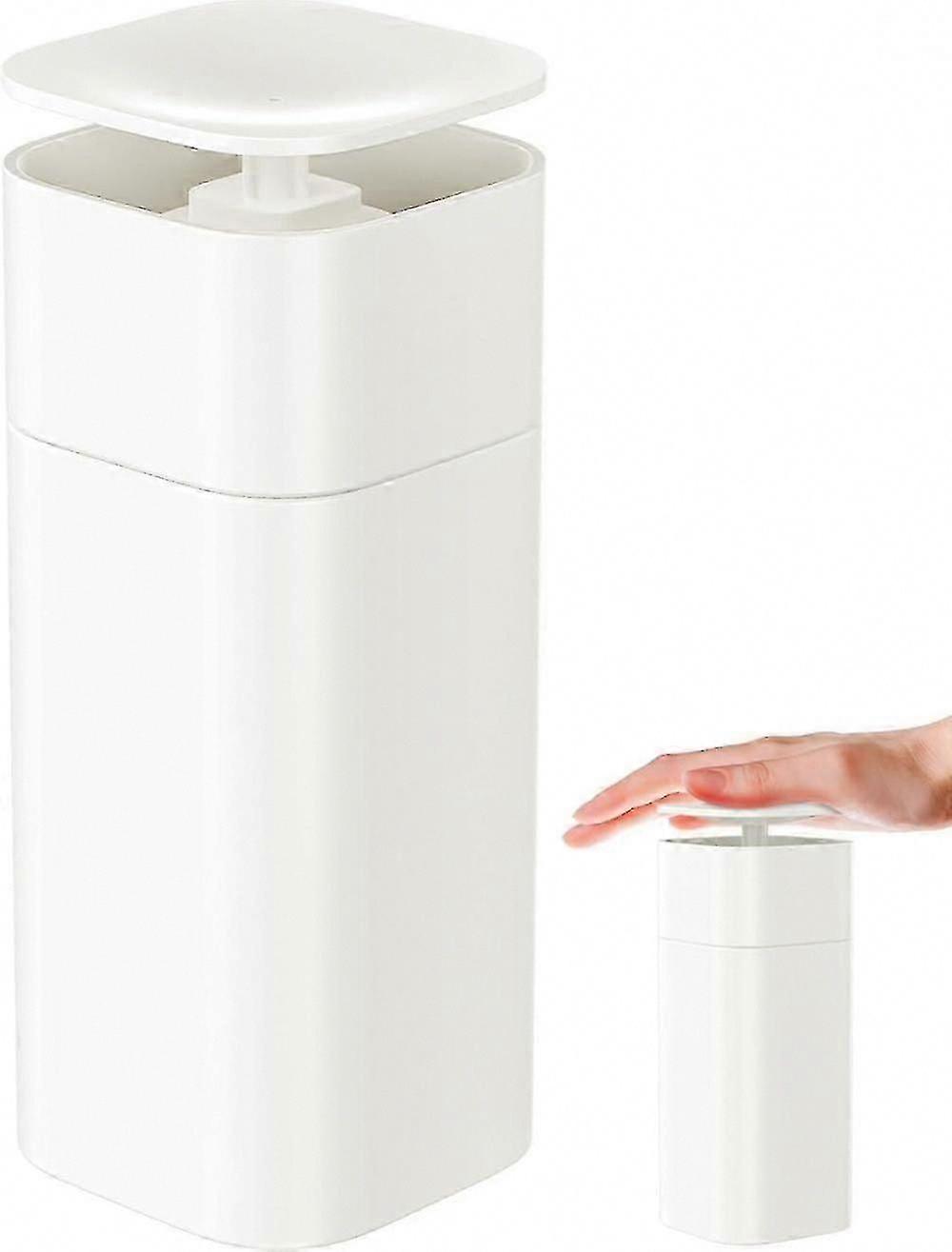 Push Down Empty Pump Dispenser Bottle for Nail Polish and Makeup Remover, White