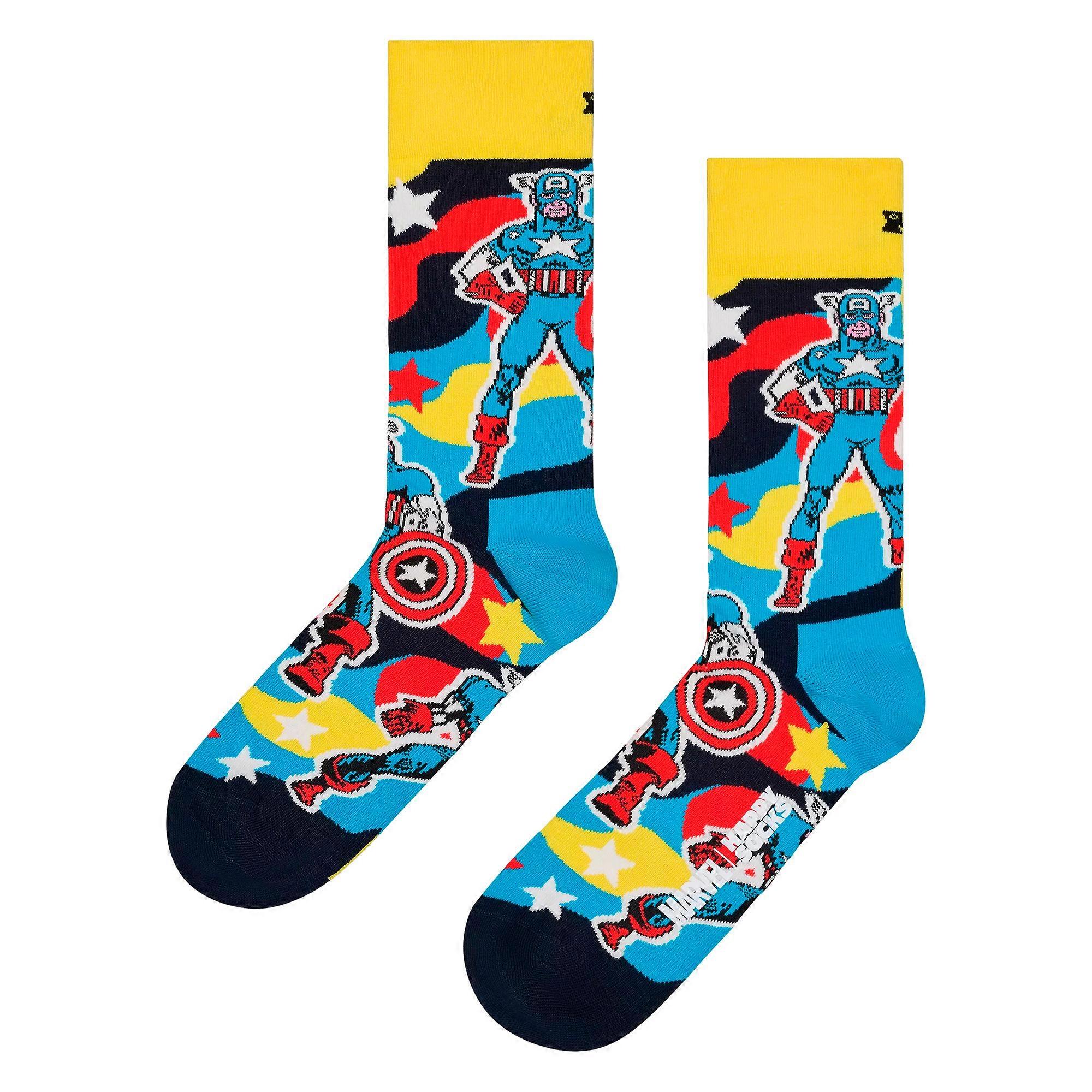 Happy Socks - Mens Marvel Captain America Novelty Socks